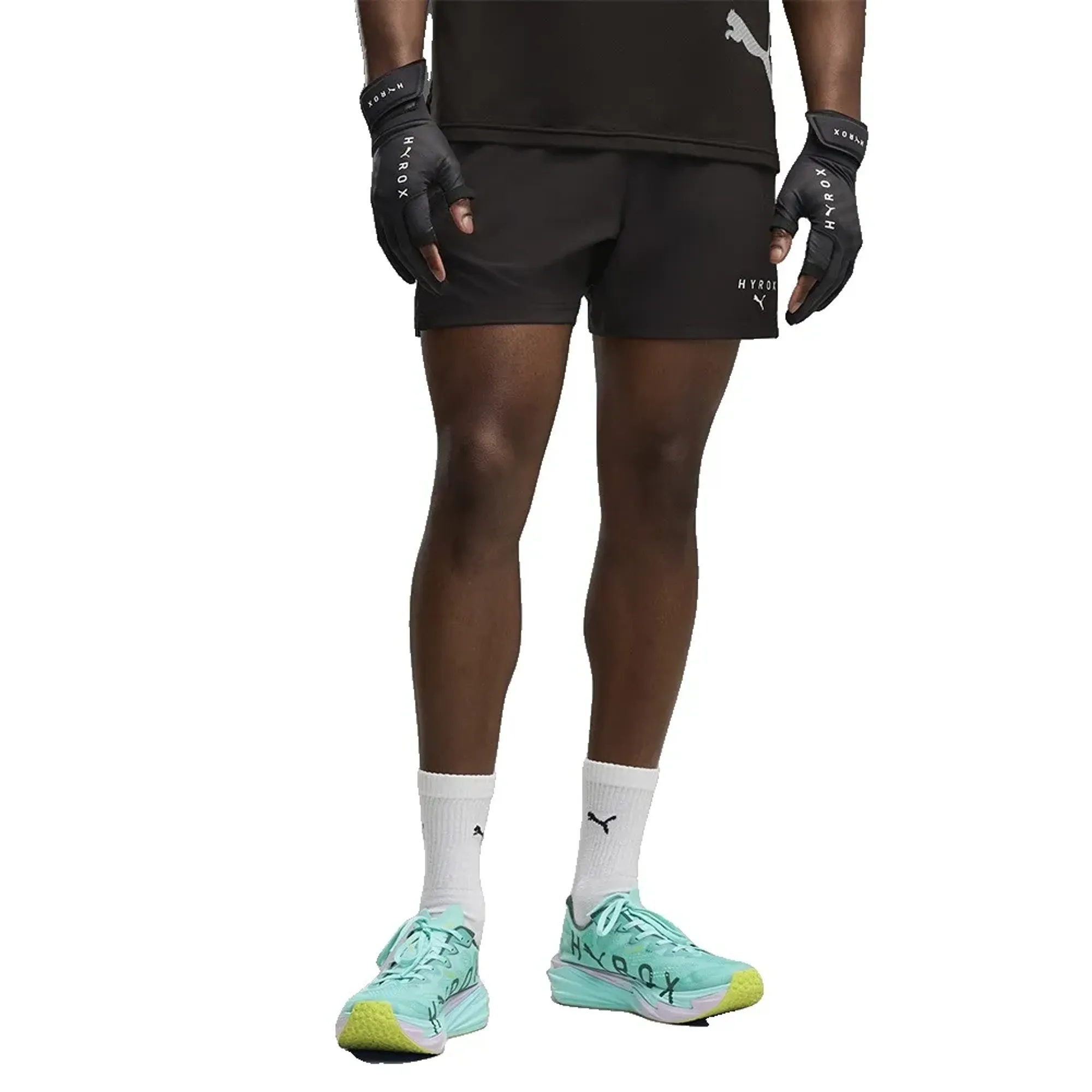 PUMA x HYROX PWRMODE 5" Shorts Men in Black | Size Medium