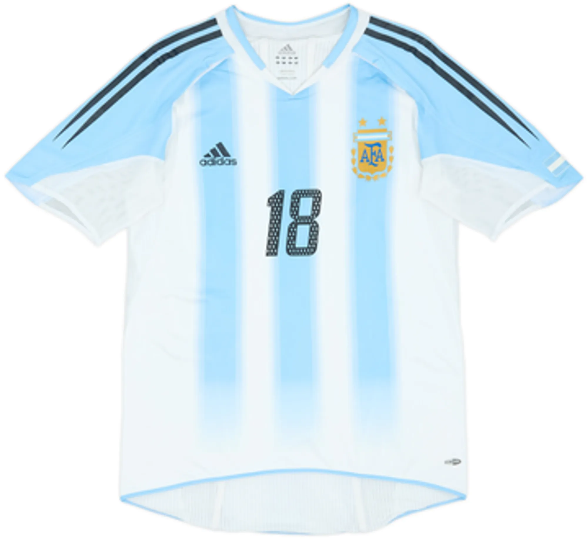2004-05 Argentina Player Issue Home Shirt Messi #18 - 7/10 - (M)