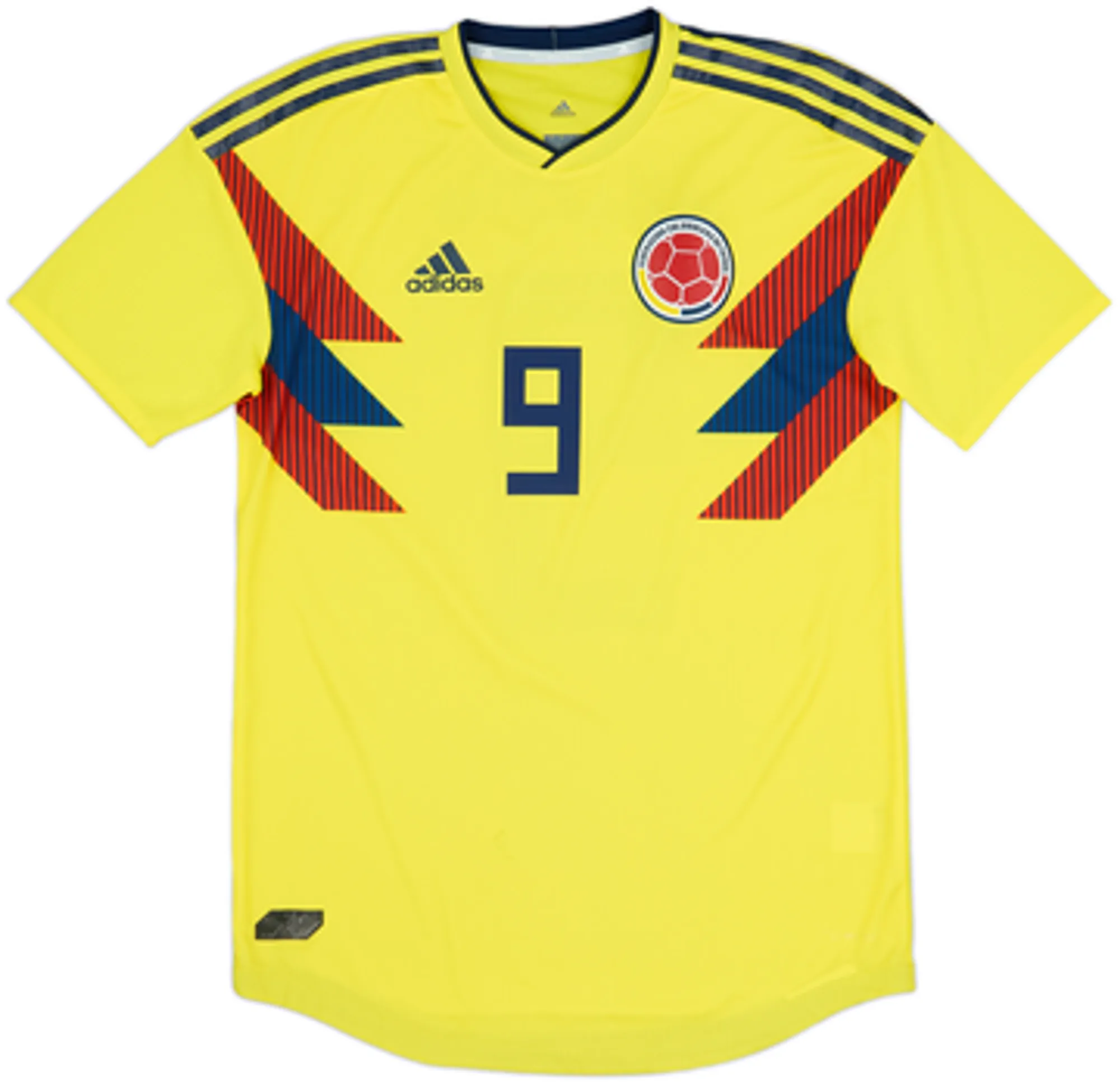 2018-19 Colombia Authentic Home Shirt Falcao #9 - 6/10 - (L)