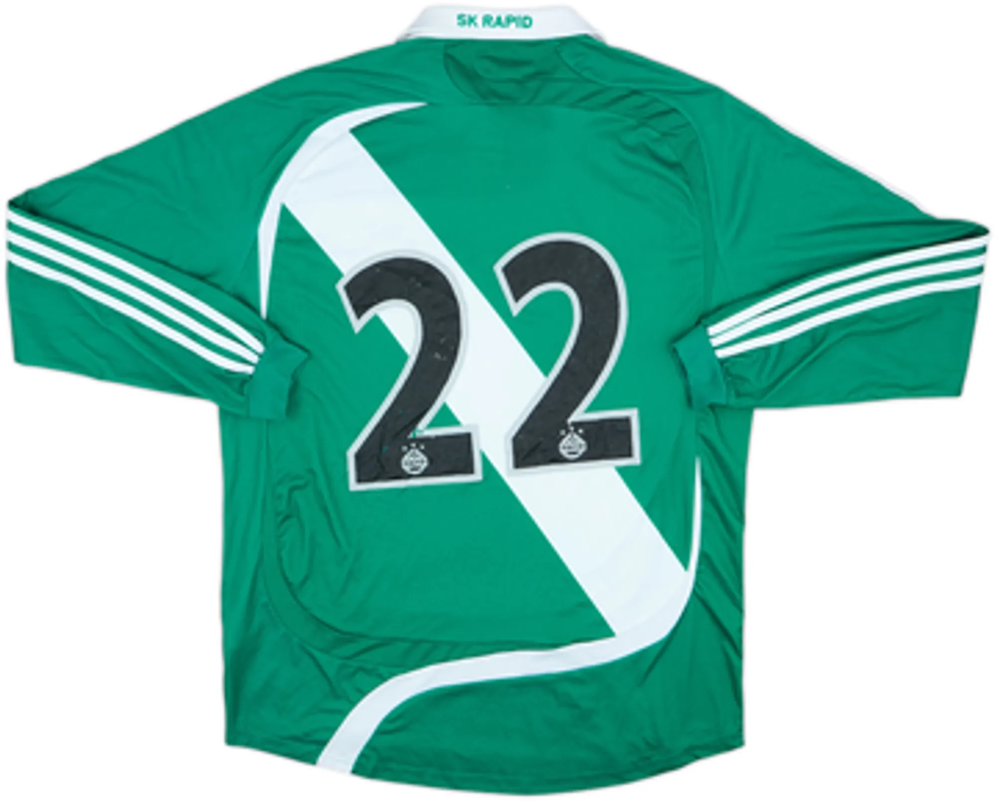 2007-08 Rapid Vienna Home L/S Shirt #22 - 5/10 - (L)