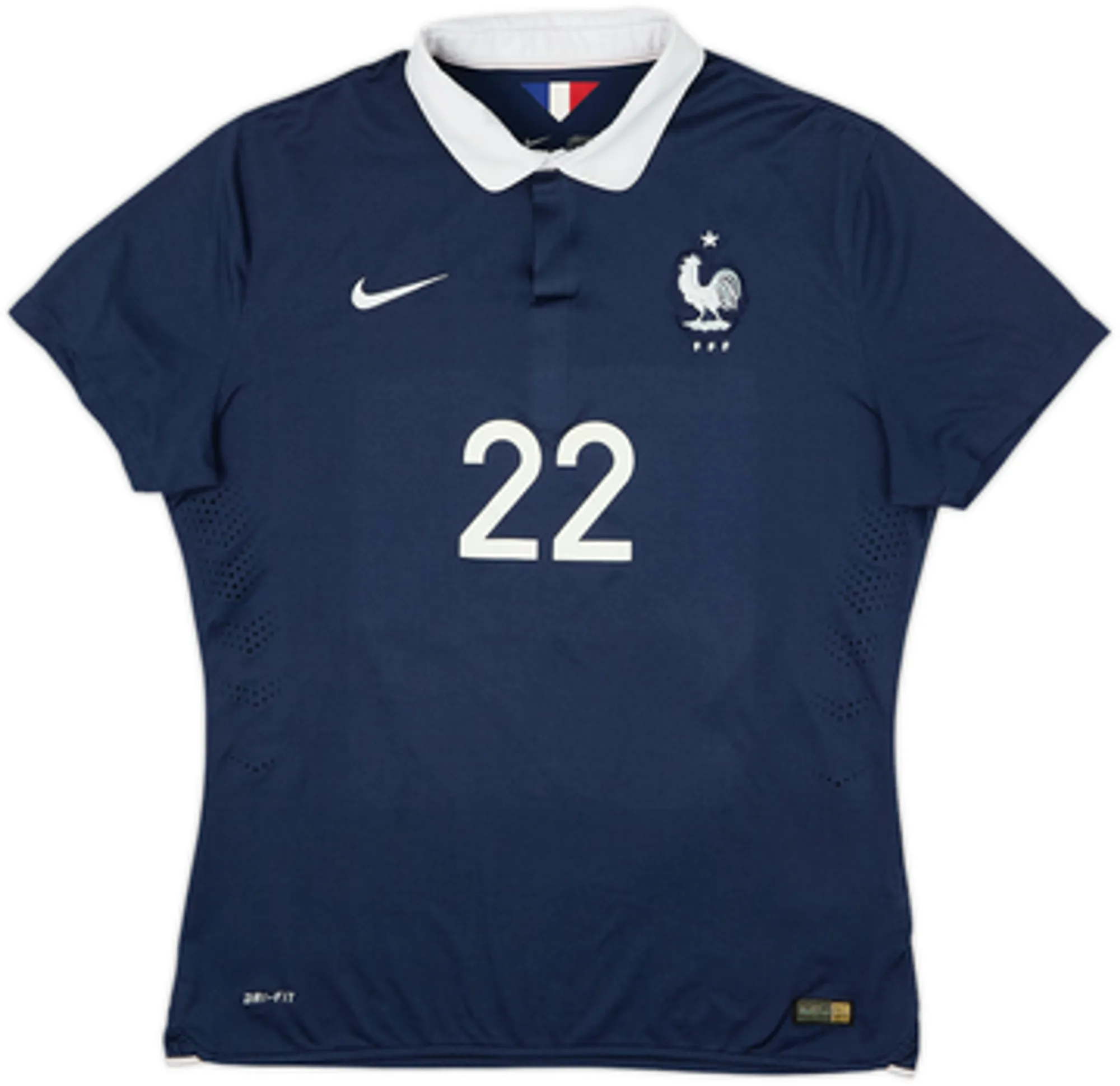 2014-15 France Authentic Home Shirt Schneiderlin #22 - 8/10 - (XL)