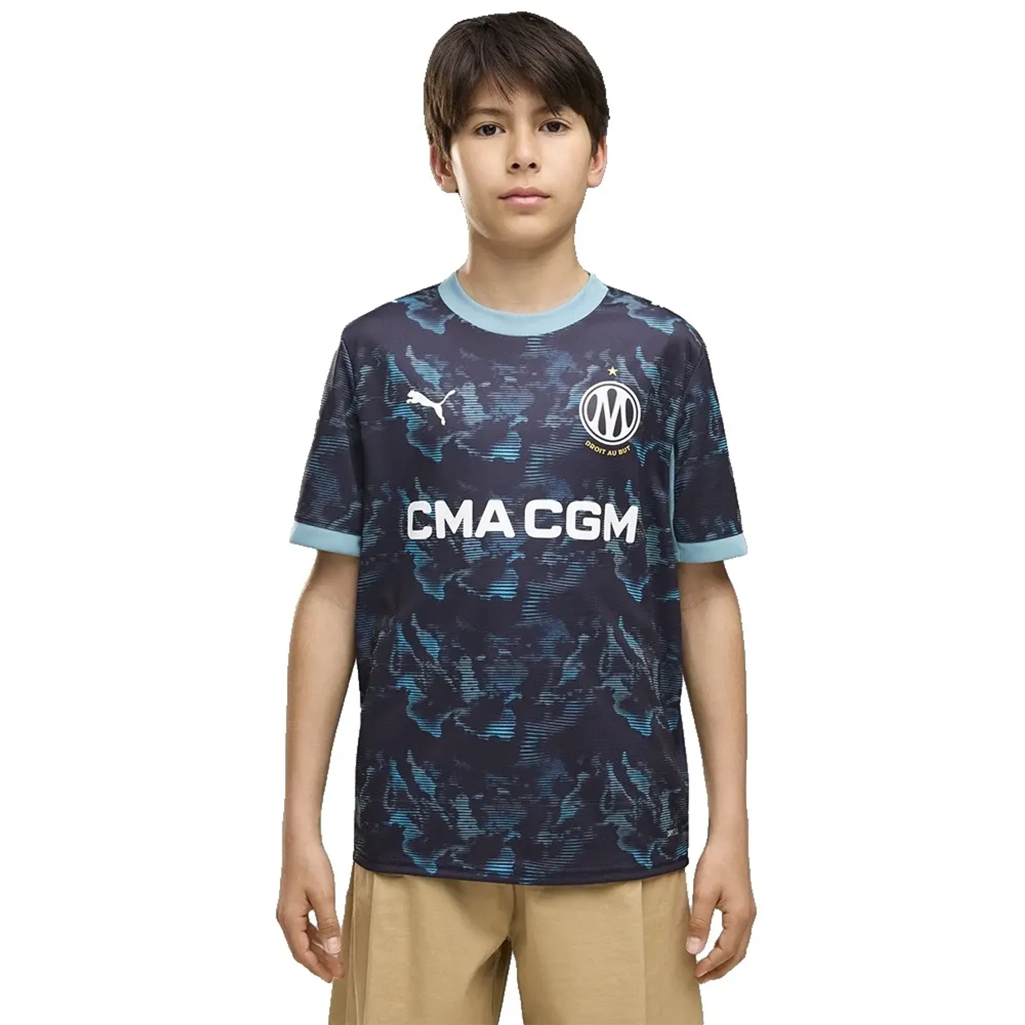 PUMA Olympique de Marseille 26/27 Away Jersey Youth in Blue | Size 11-12 Youth