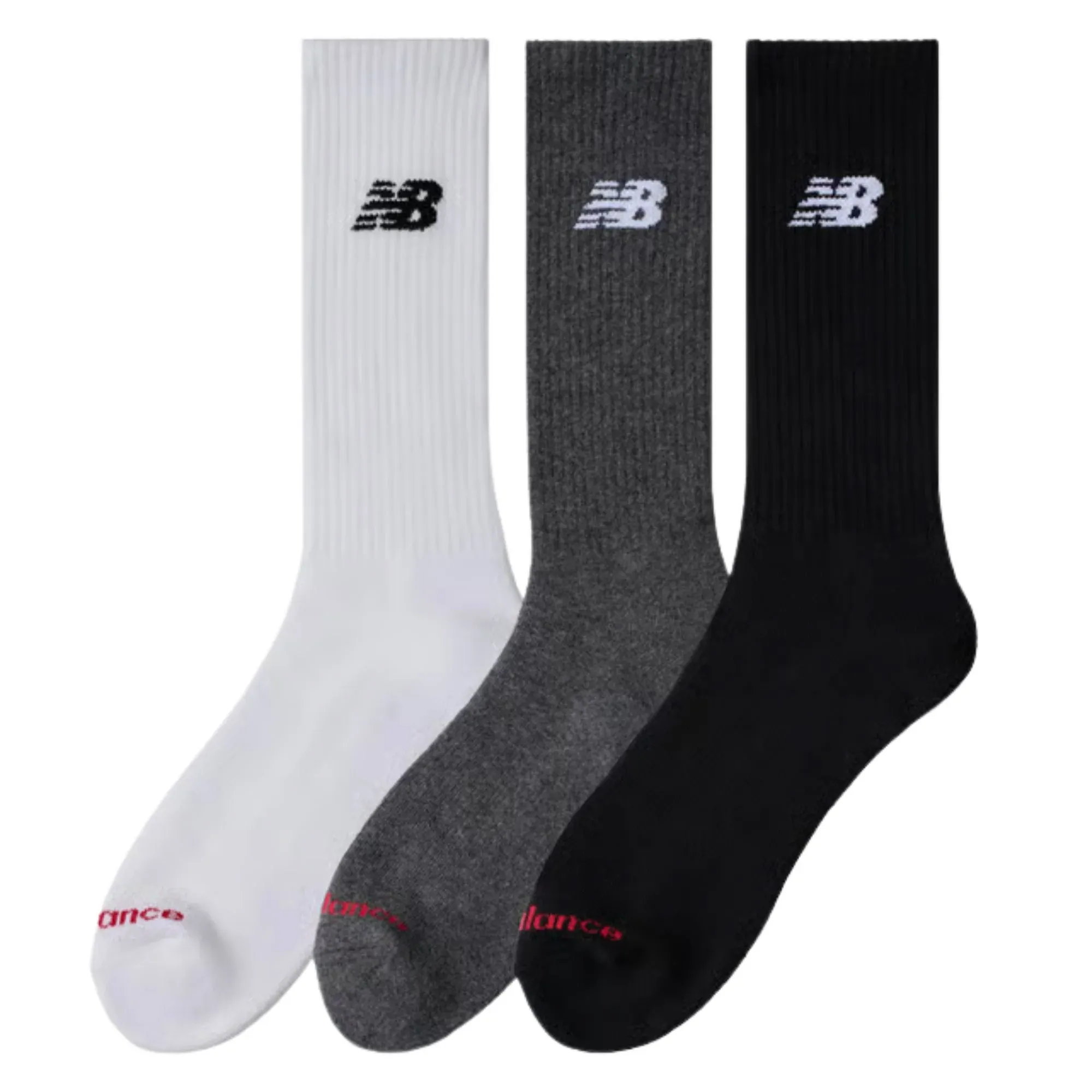 New Balance Everyday Crew Socks 3 Pack - Multi M