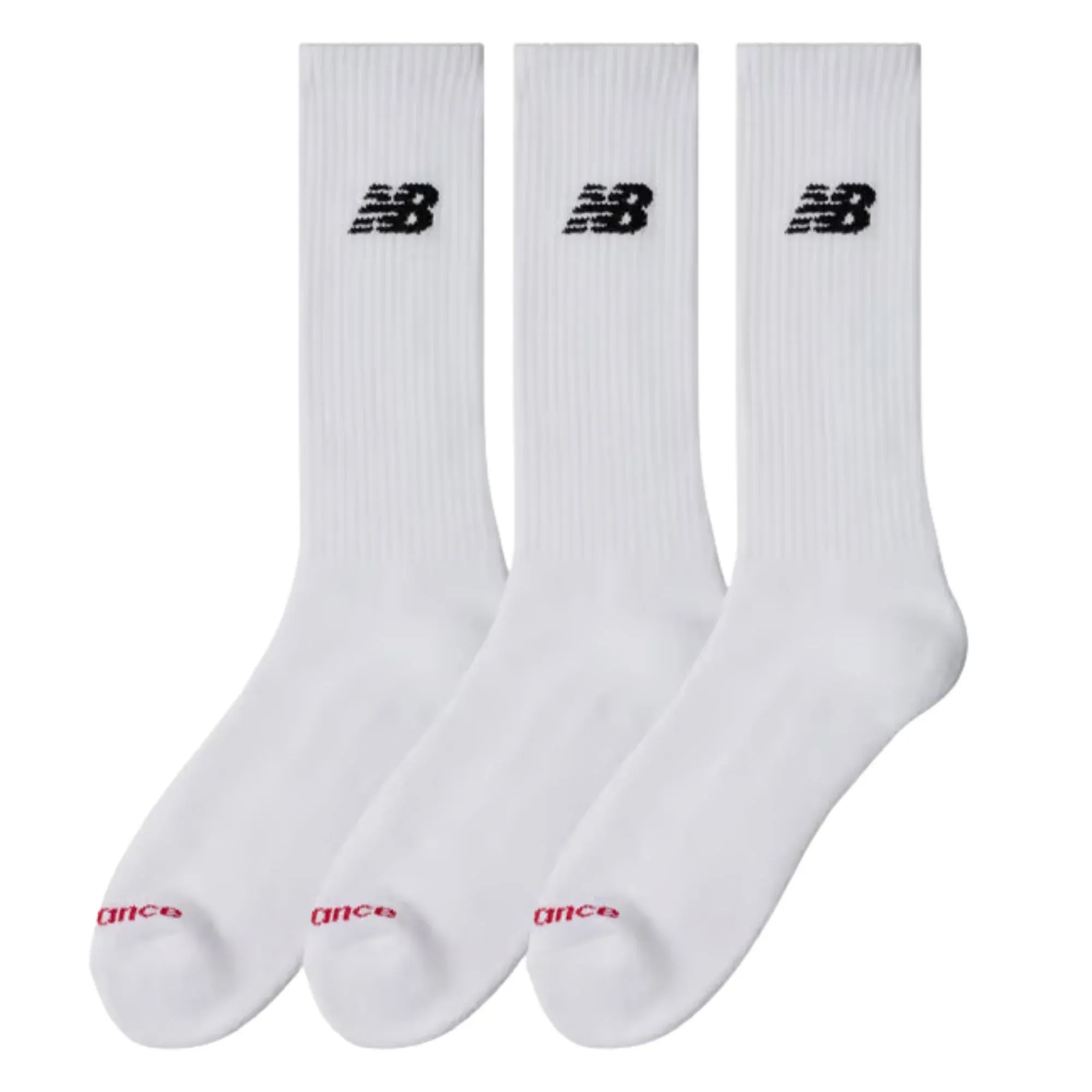 New Balance Everyday Crew Socks 3 Pack - White M