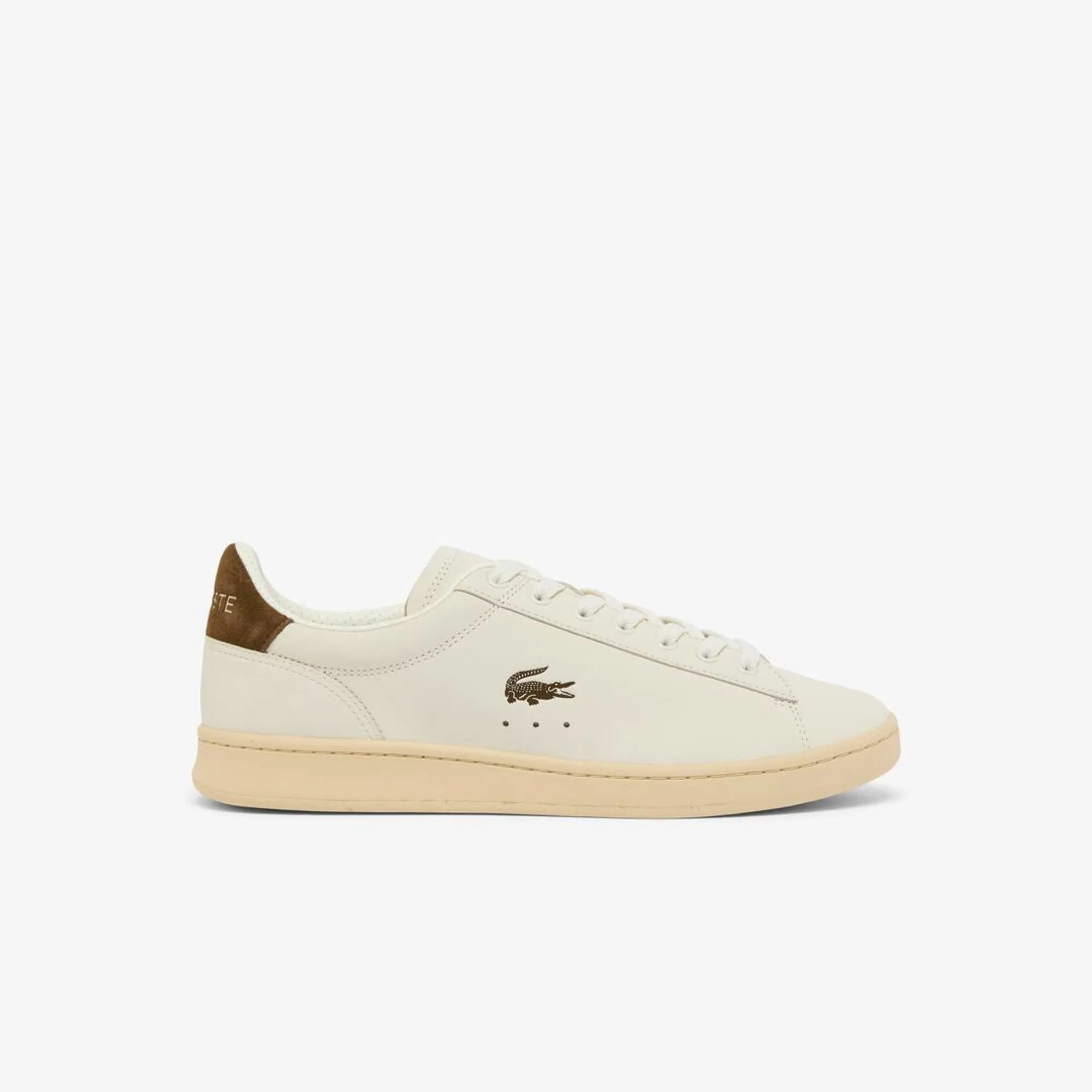 Lacoste Men's Carnaby Set Leather Sneakers - Off White / Dark Brown