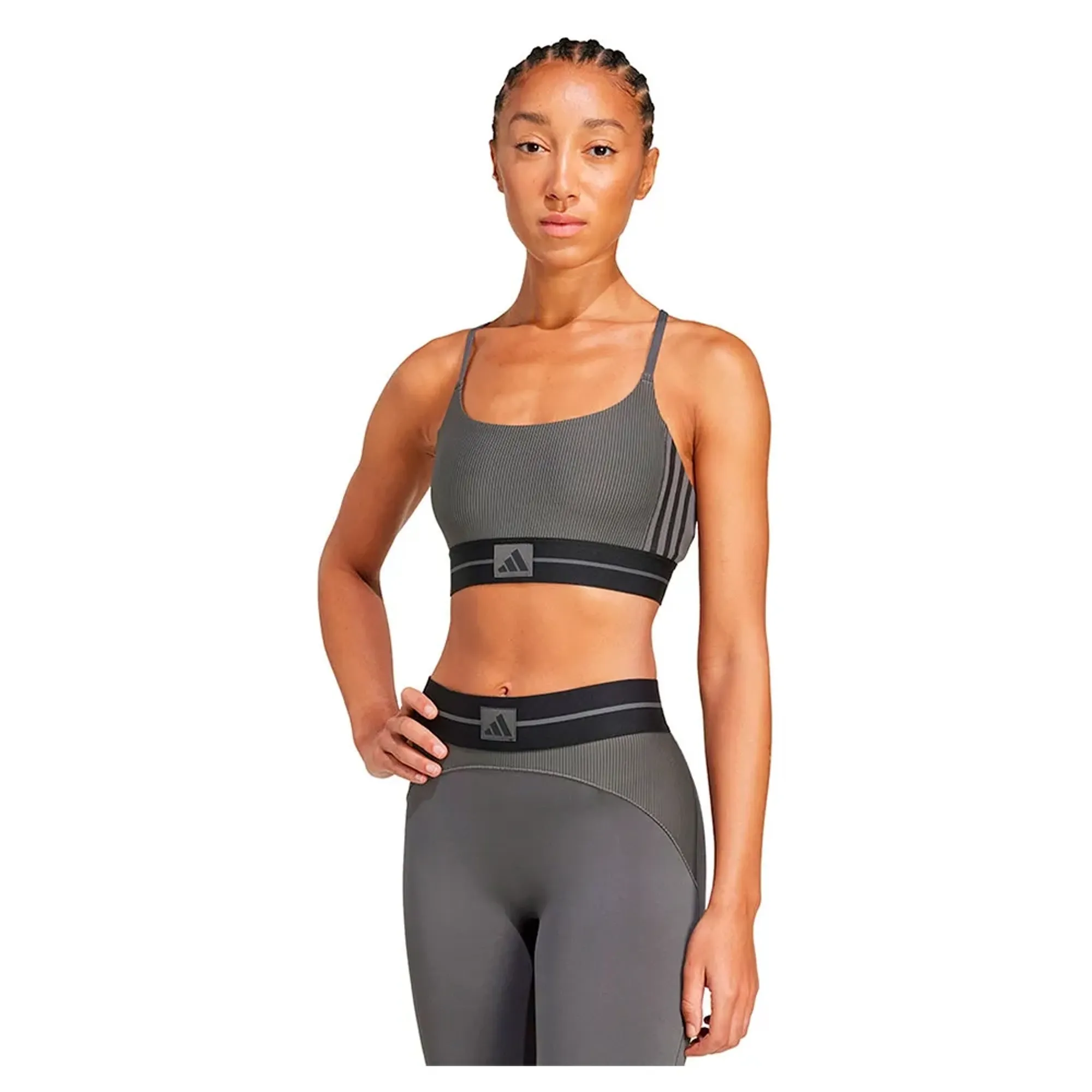 Adidas Hyperglam Rib Bralette Low Impact Sports Bra