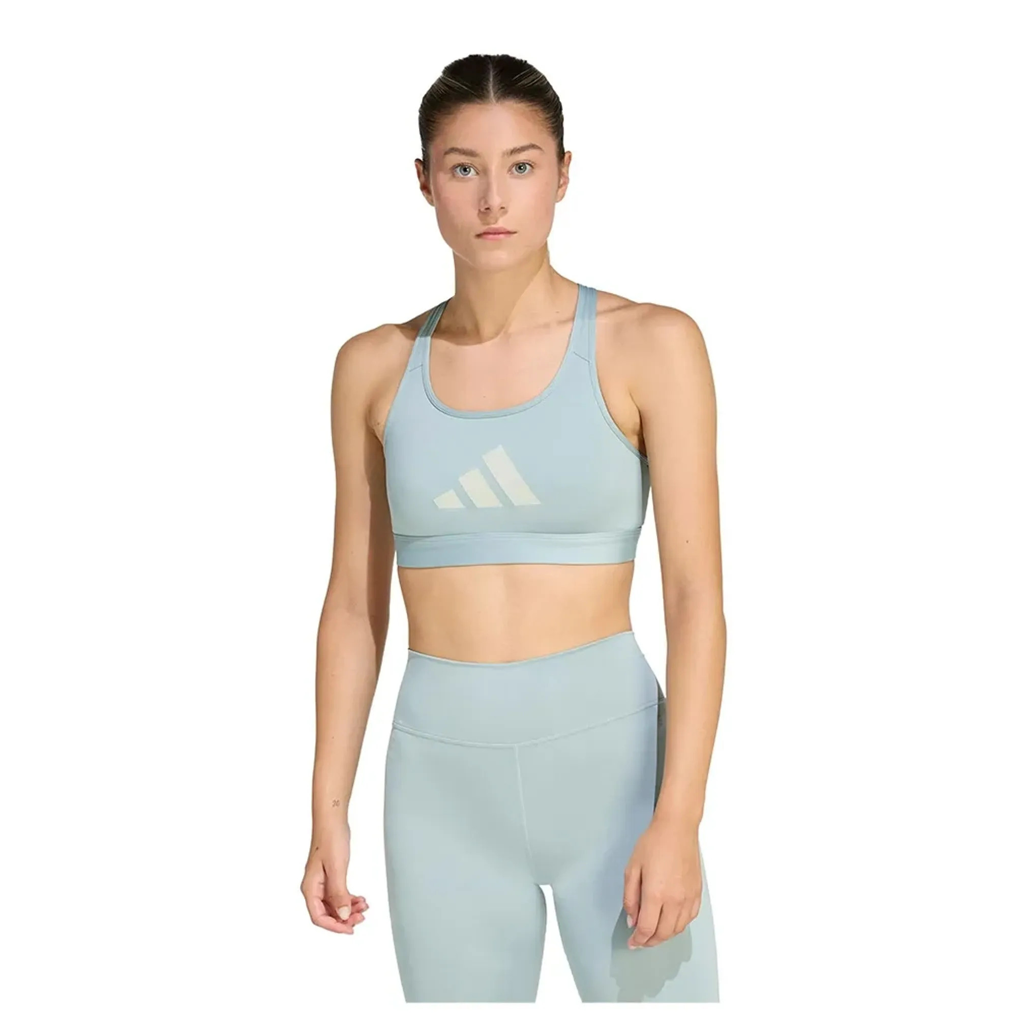 Adidas Powerreact Graphic Medium Impact Sports Bra