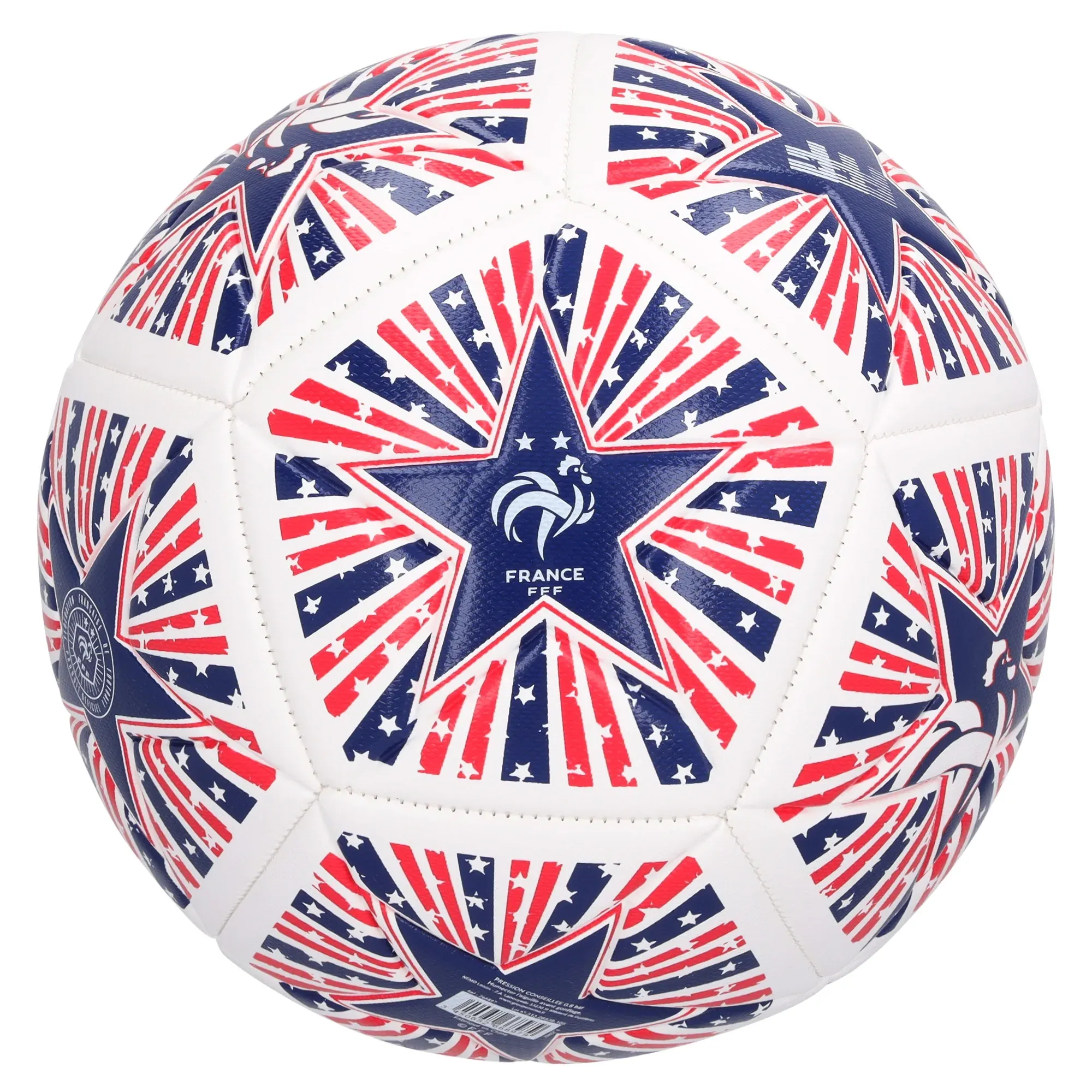 France Star Football - Red/White - Size 5