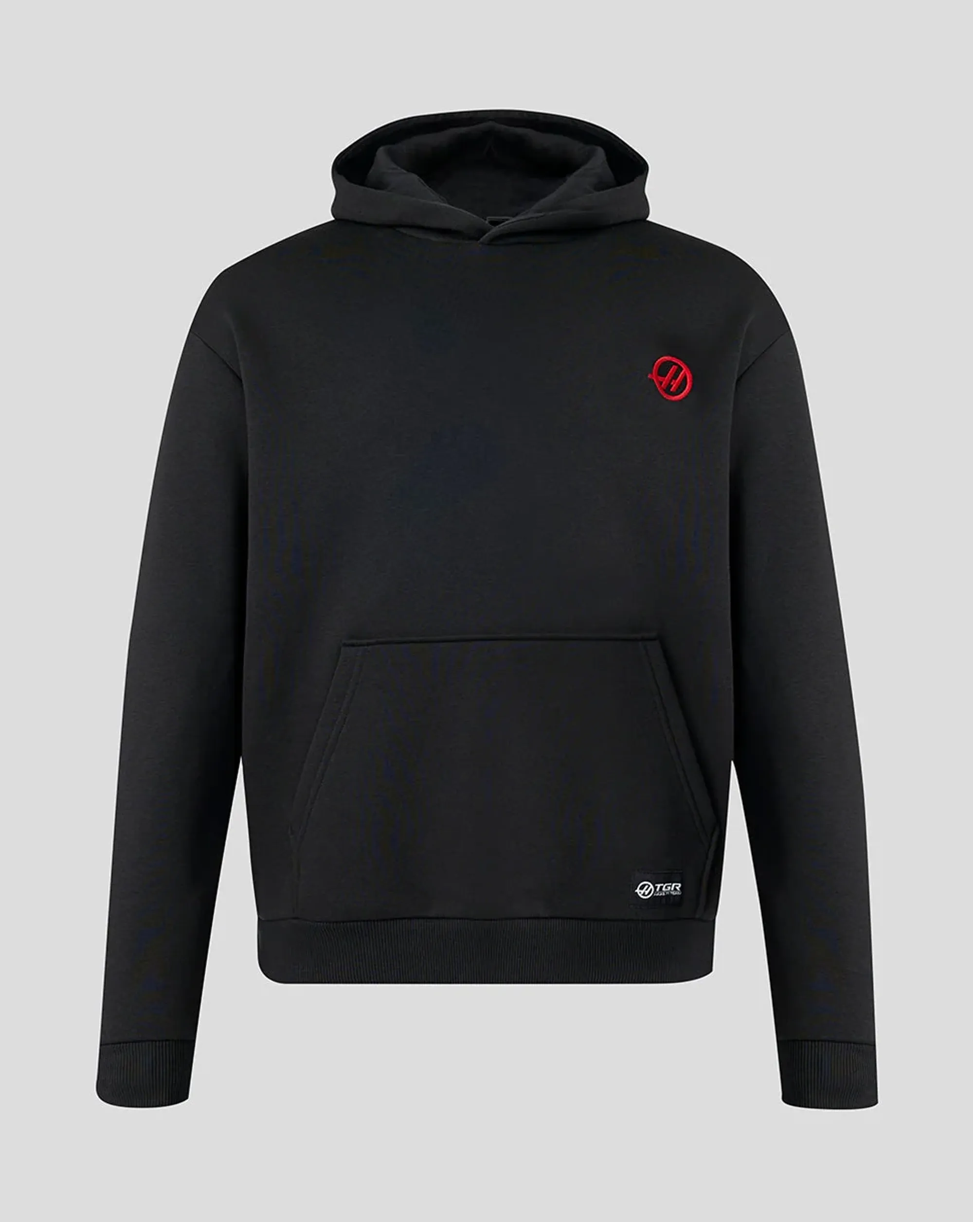 Castore Official Haas Team Unisex Monogram Linear Back Graphic Pullover Hoodie - Black