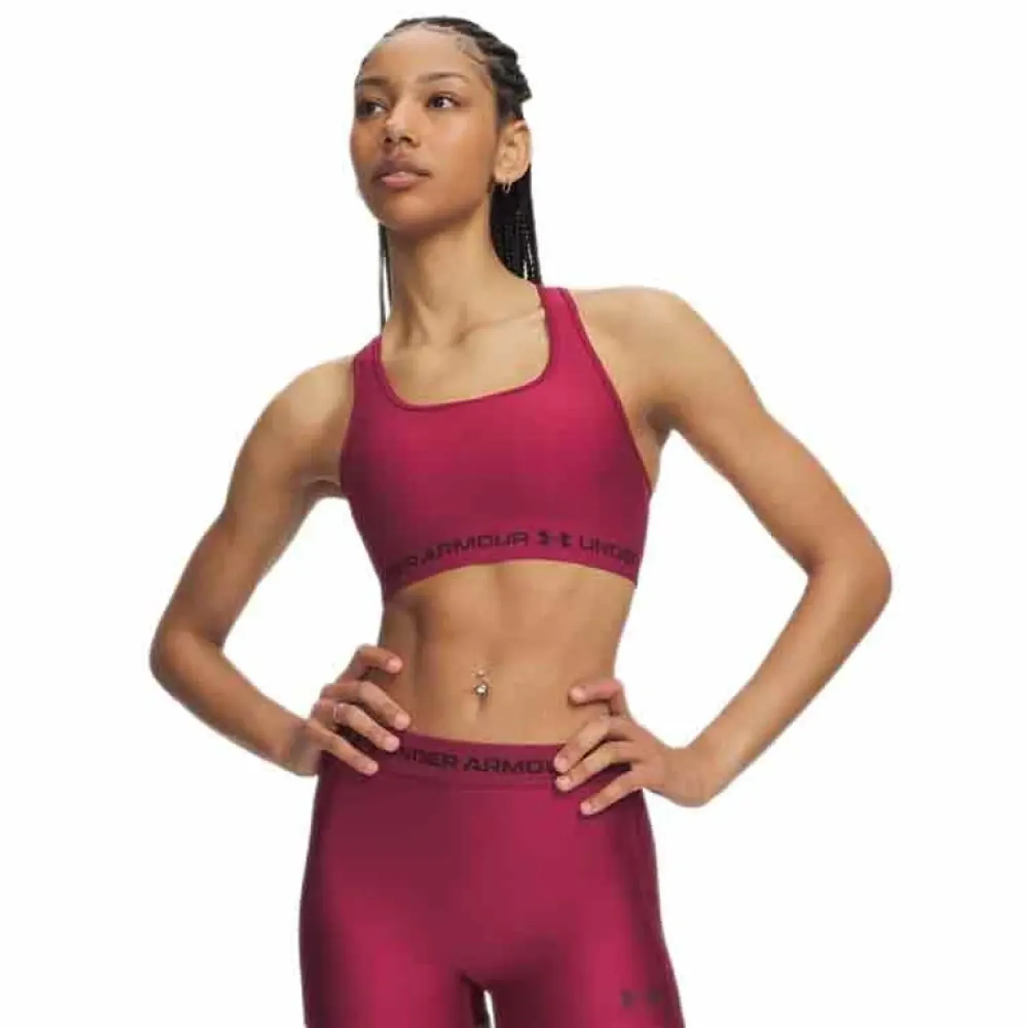 Under Armour Crossback Mid Women's Sports Bra Claret / Ox Blood XS