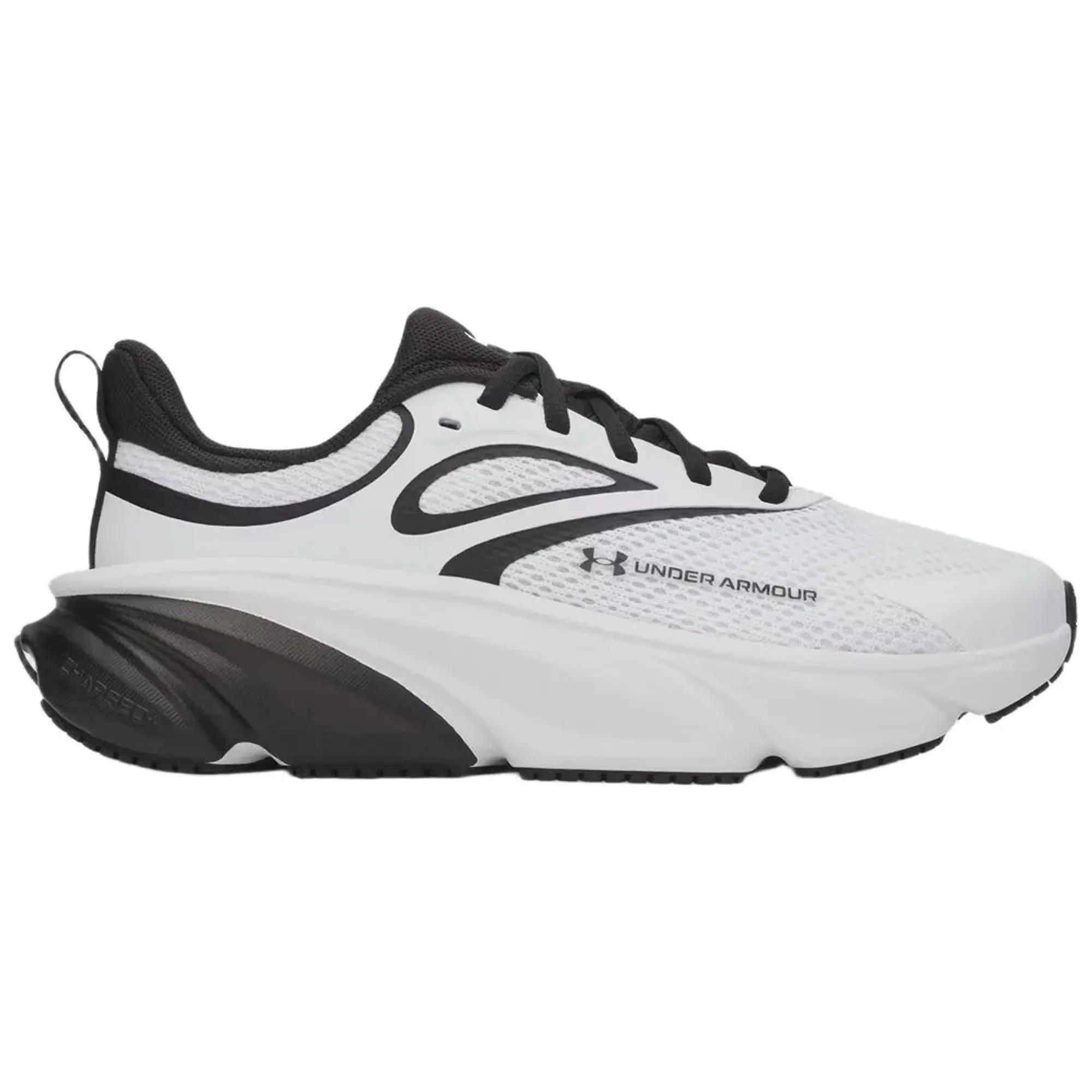 Under Armour  Charged+ Rogue 6 Boys' Grade School Running Shoes White / Black / Black 3.5