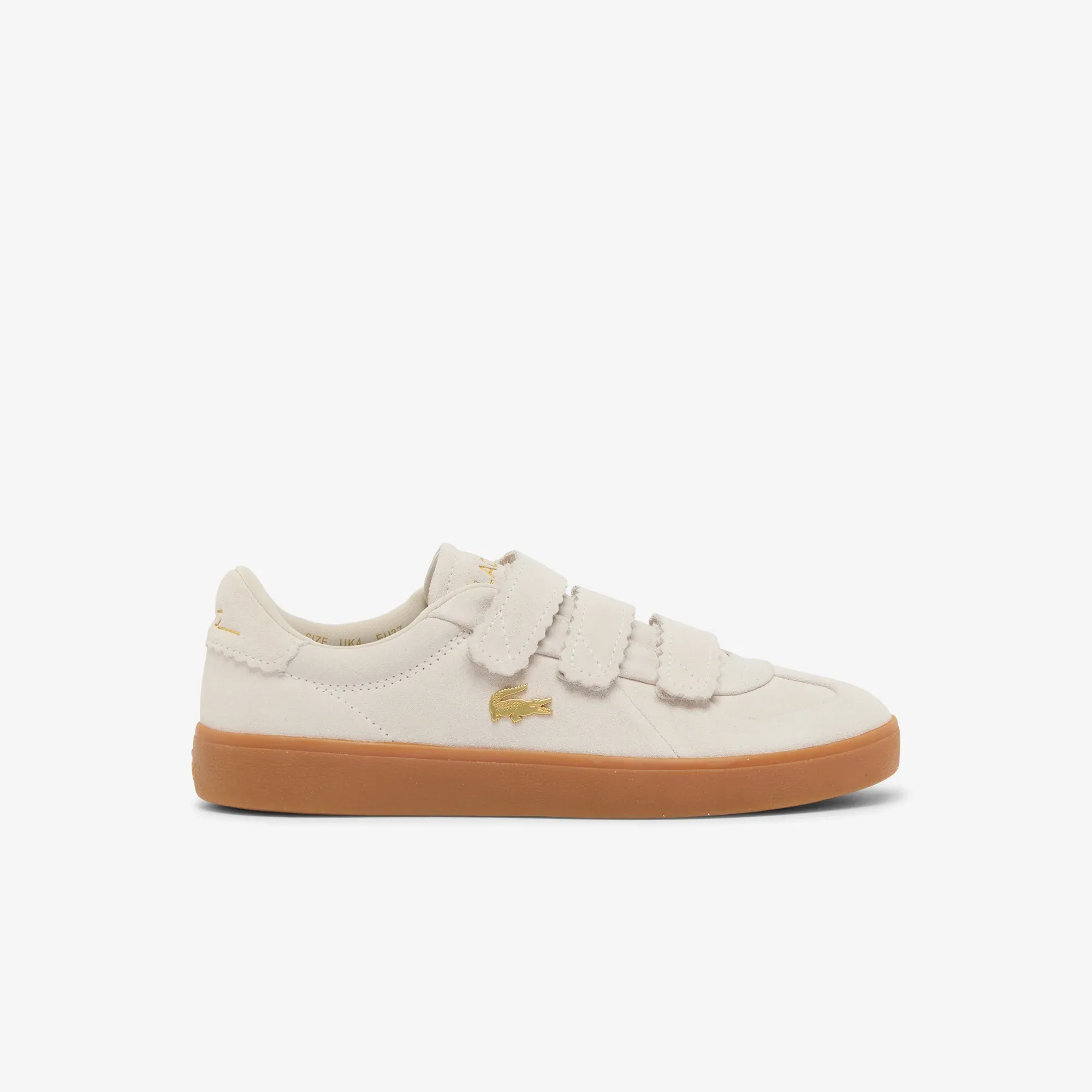 Lacoste Women’s Baseshot Pro Strap Leather Sneakers - Beige/Gum