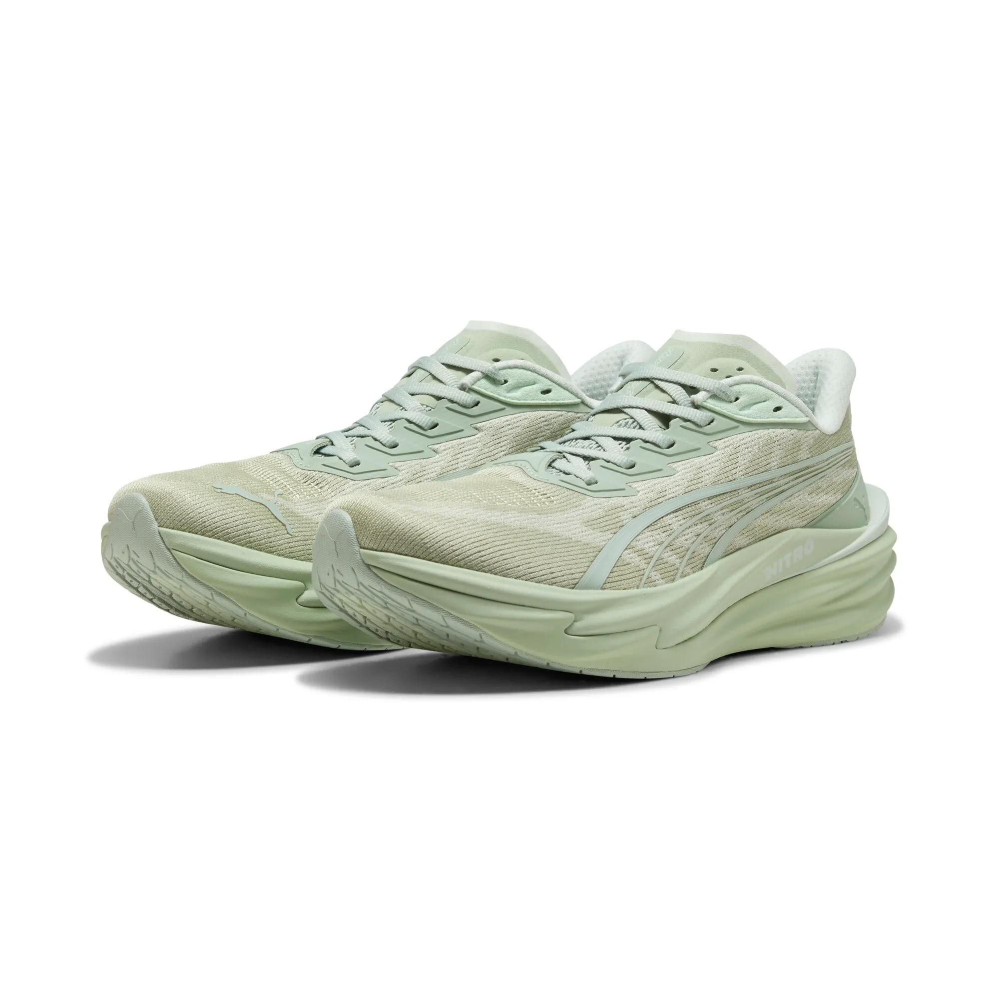 PUMA Deviate NITRO 4 Running Shoes Men in Green | Size 10.5