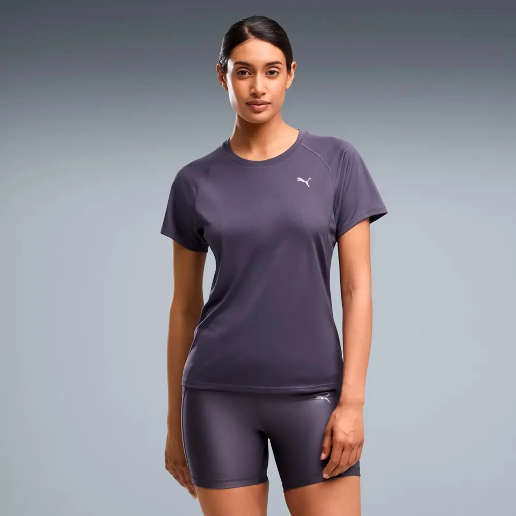 PUMA VELOCITY Running T-Shirt Women in Gray | Size Medium