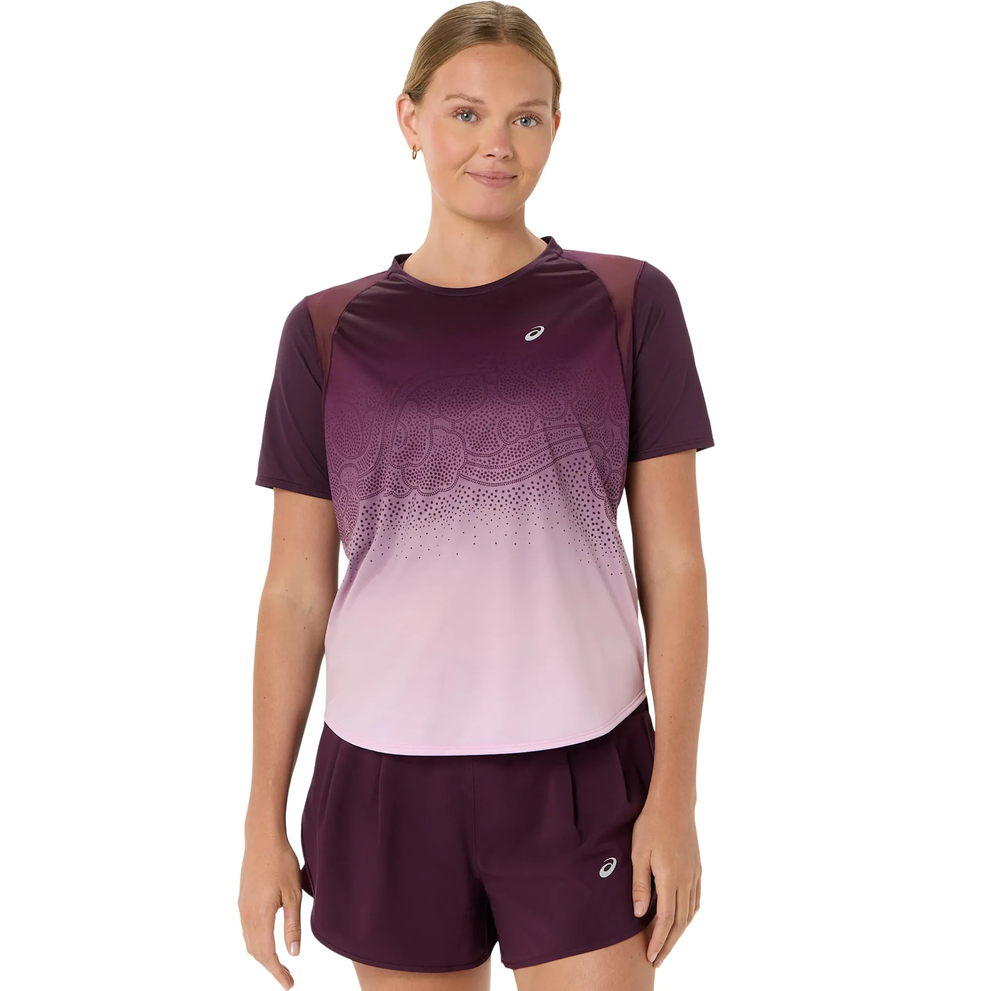 ASICS Road Ibuki  Running shirt Women - wine red, lilac
