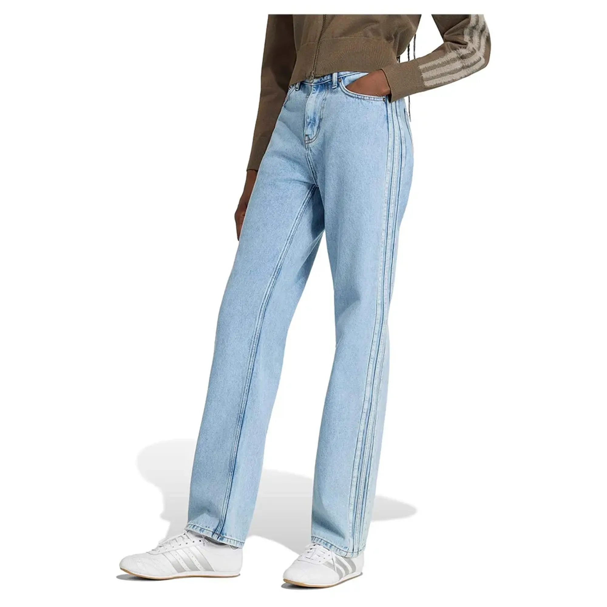 Pants Adidas Firebird Mid Rise Straight Denim Pant Light Denim 28/30