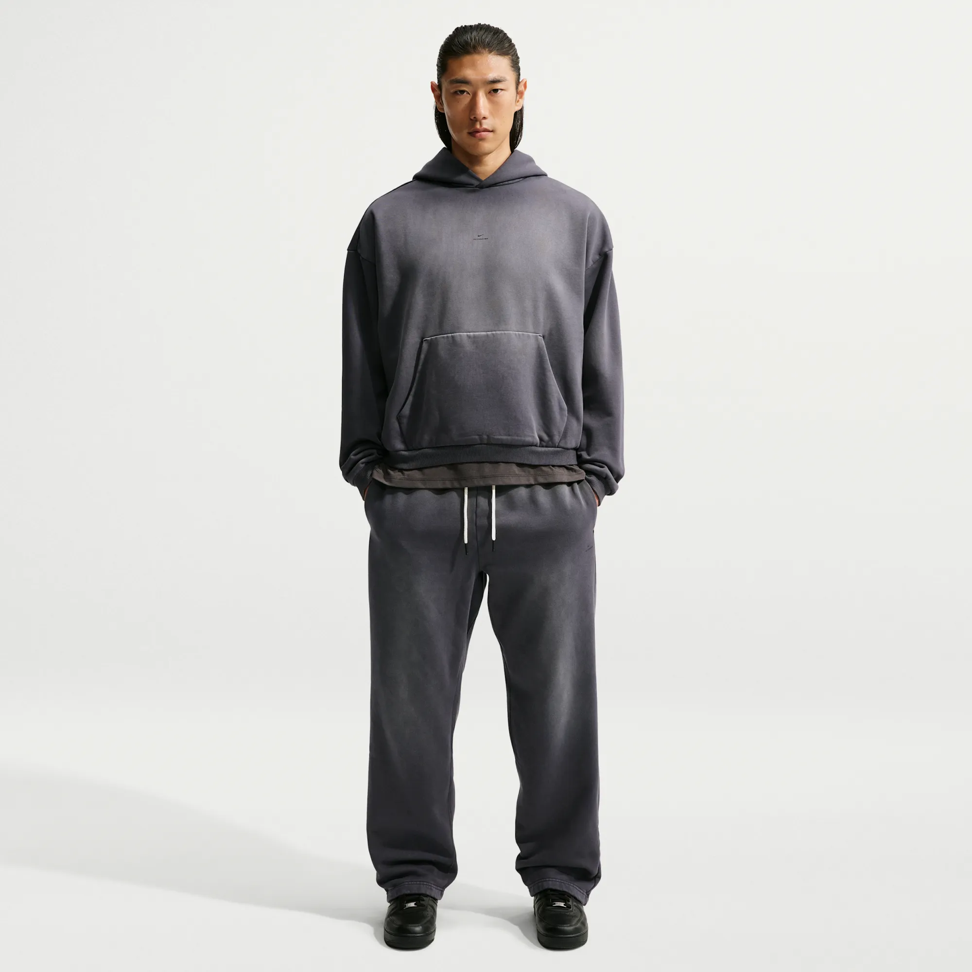 Nike Standard Issue Brushed Heavy Oversized Basketball Trousers - Black - Fleece