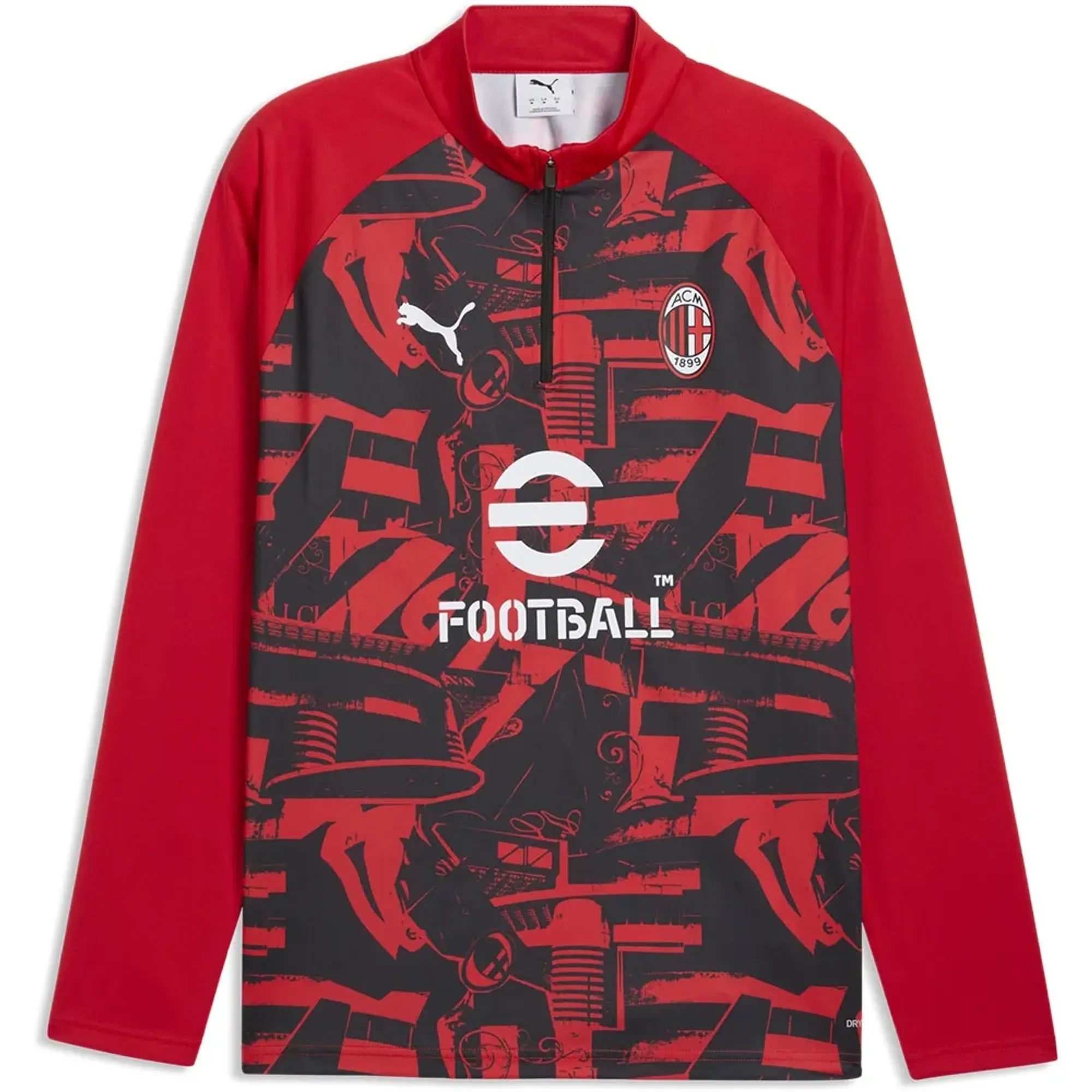 Puma Ac Milan Warm Up Pre Match Half Zip Sweatshirt