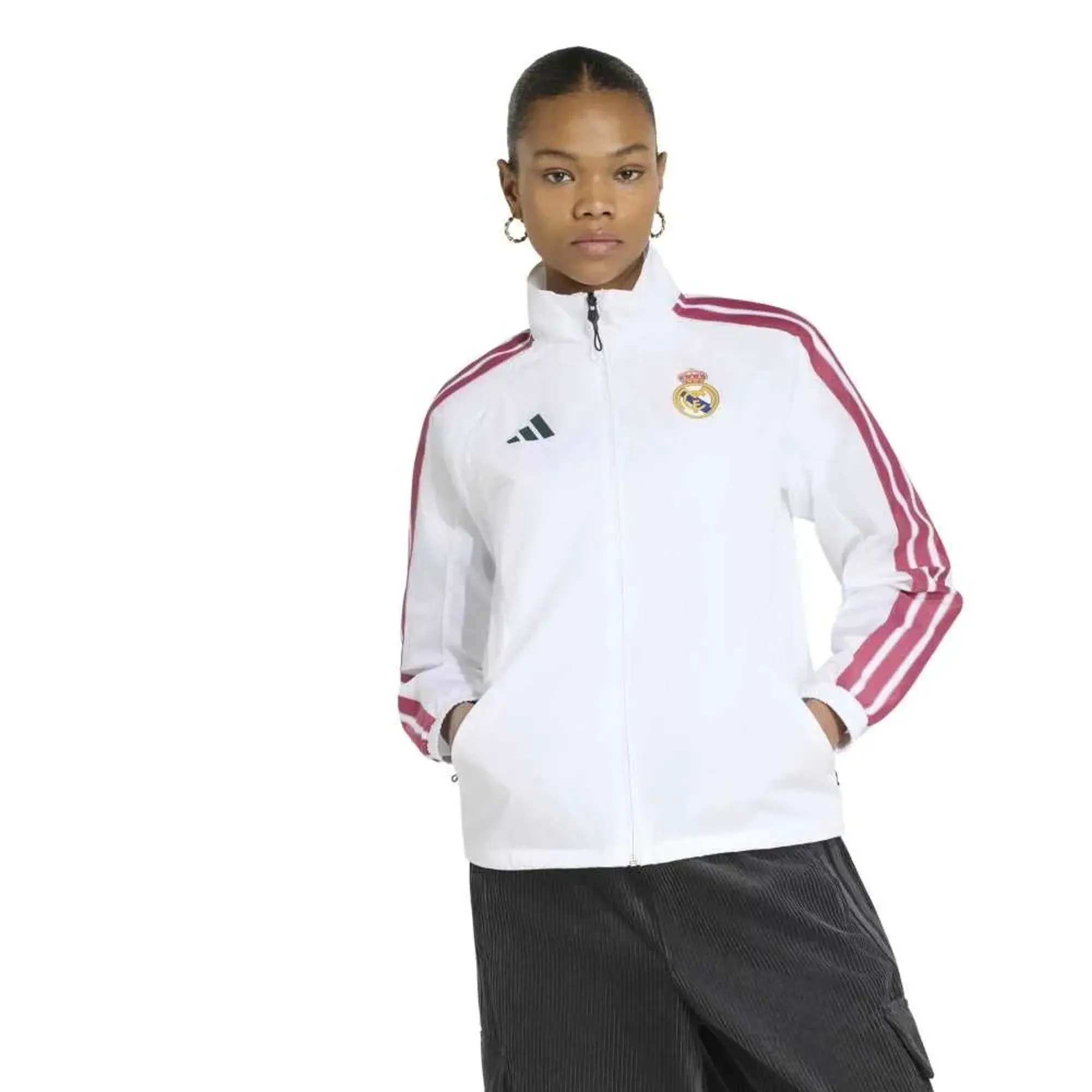 Adidas Real Madrid Home Anthem Full Zip Sweatshirt