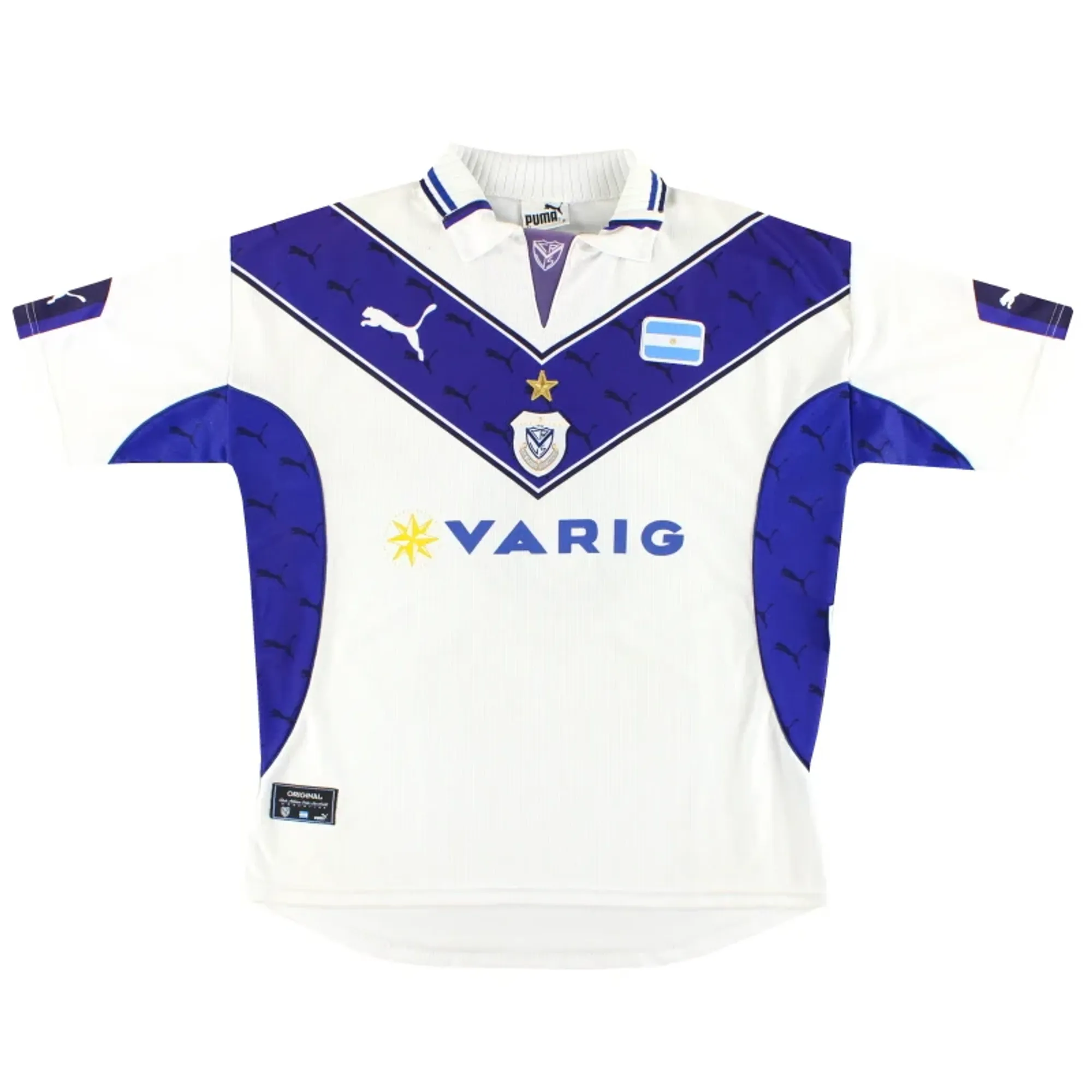 1998-01 Velez Sarsfield Puma Home Shirt #6 XL - Central and South American Clubs / Excellent 