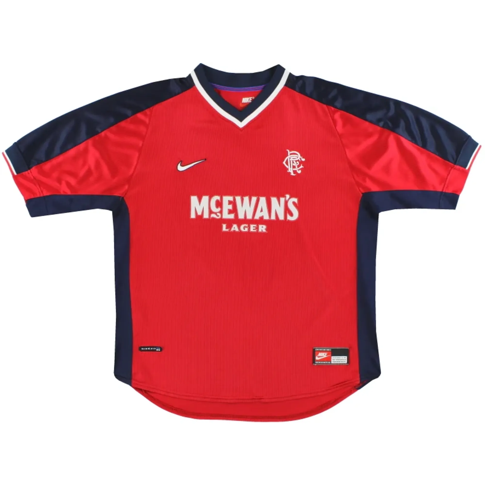 1998-99 Rangers Nike Away Shirt L - Rangers / Excellent 