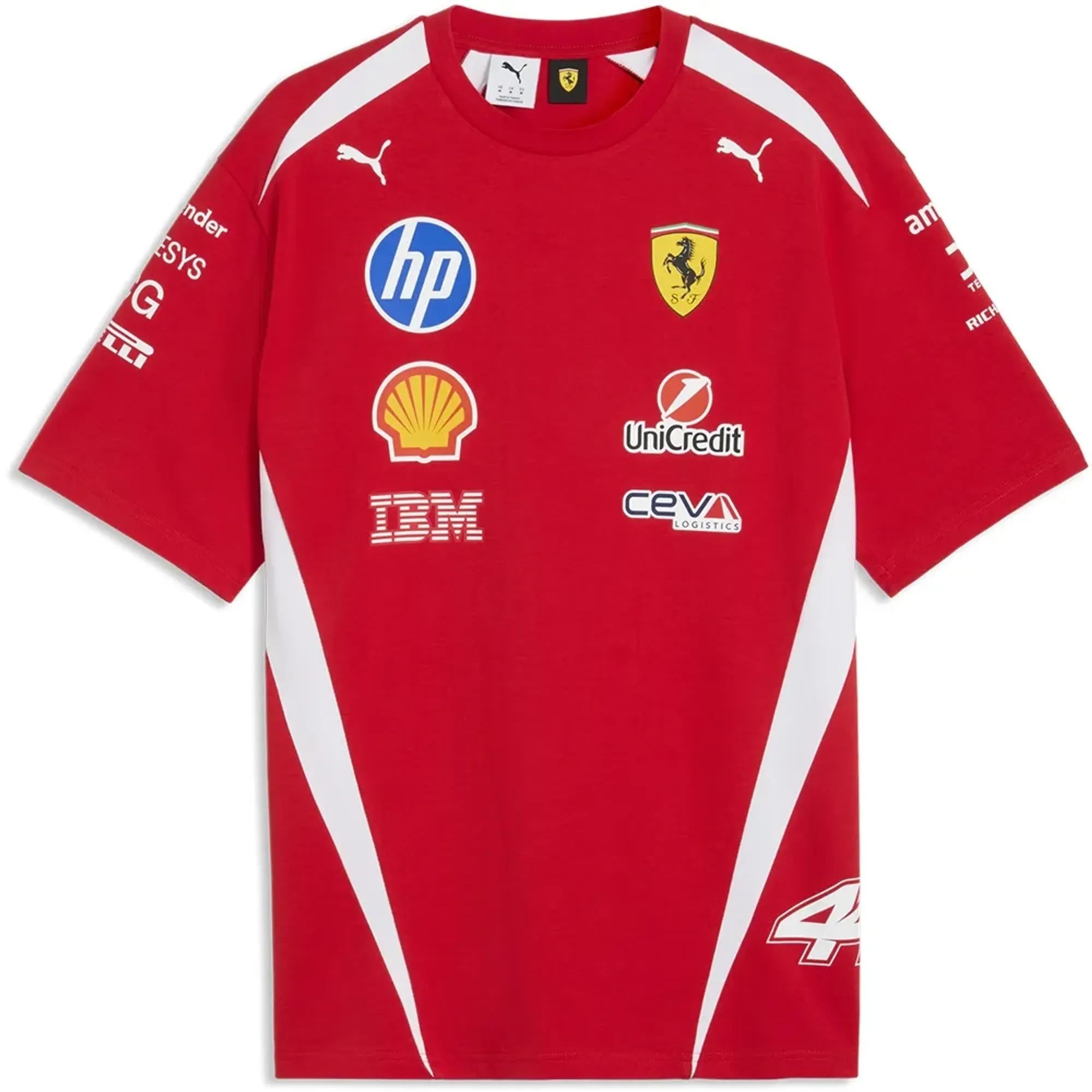Scuderia Ferrari HP Replica Drivers T-Shirt Unisex in Red | Size 3XL