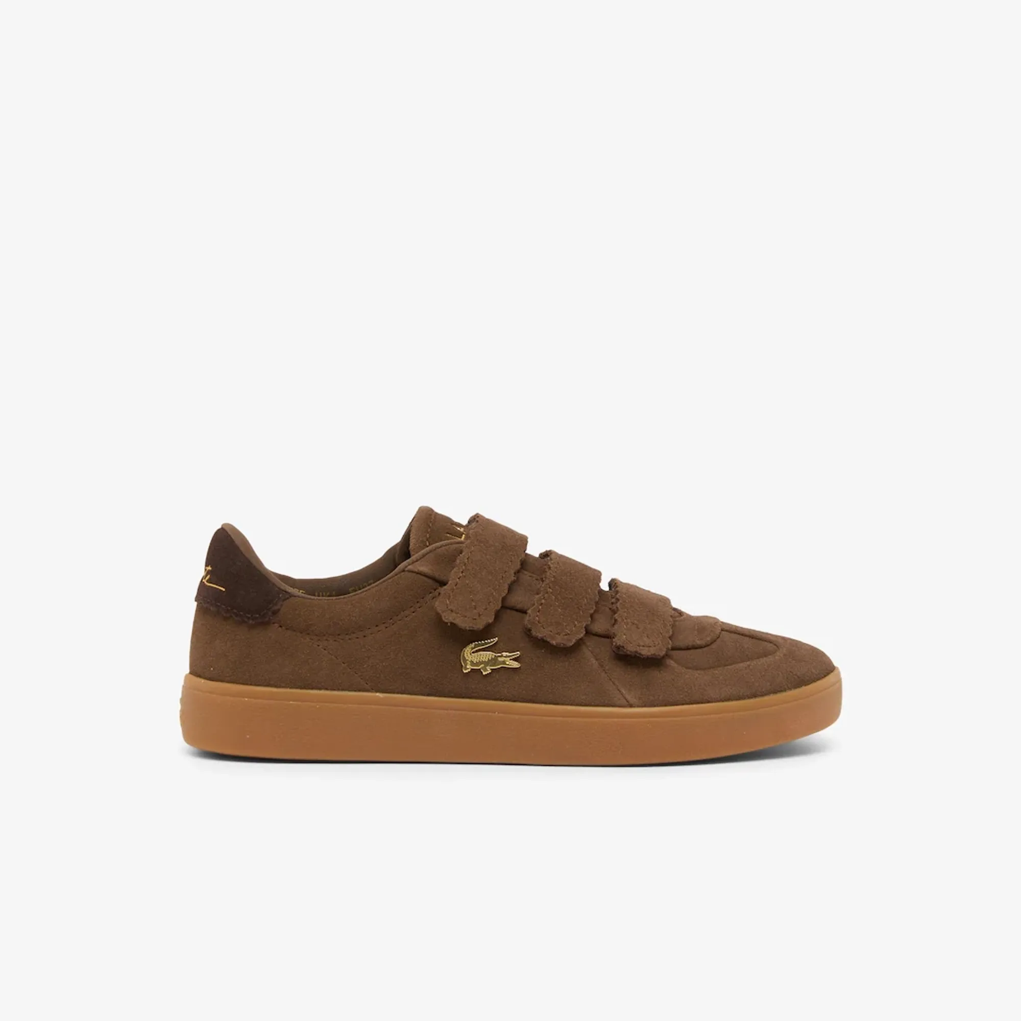 Lacoste Women’s Baseshot Pro Strap Suede Sneakers - Brown / Gum