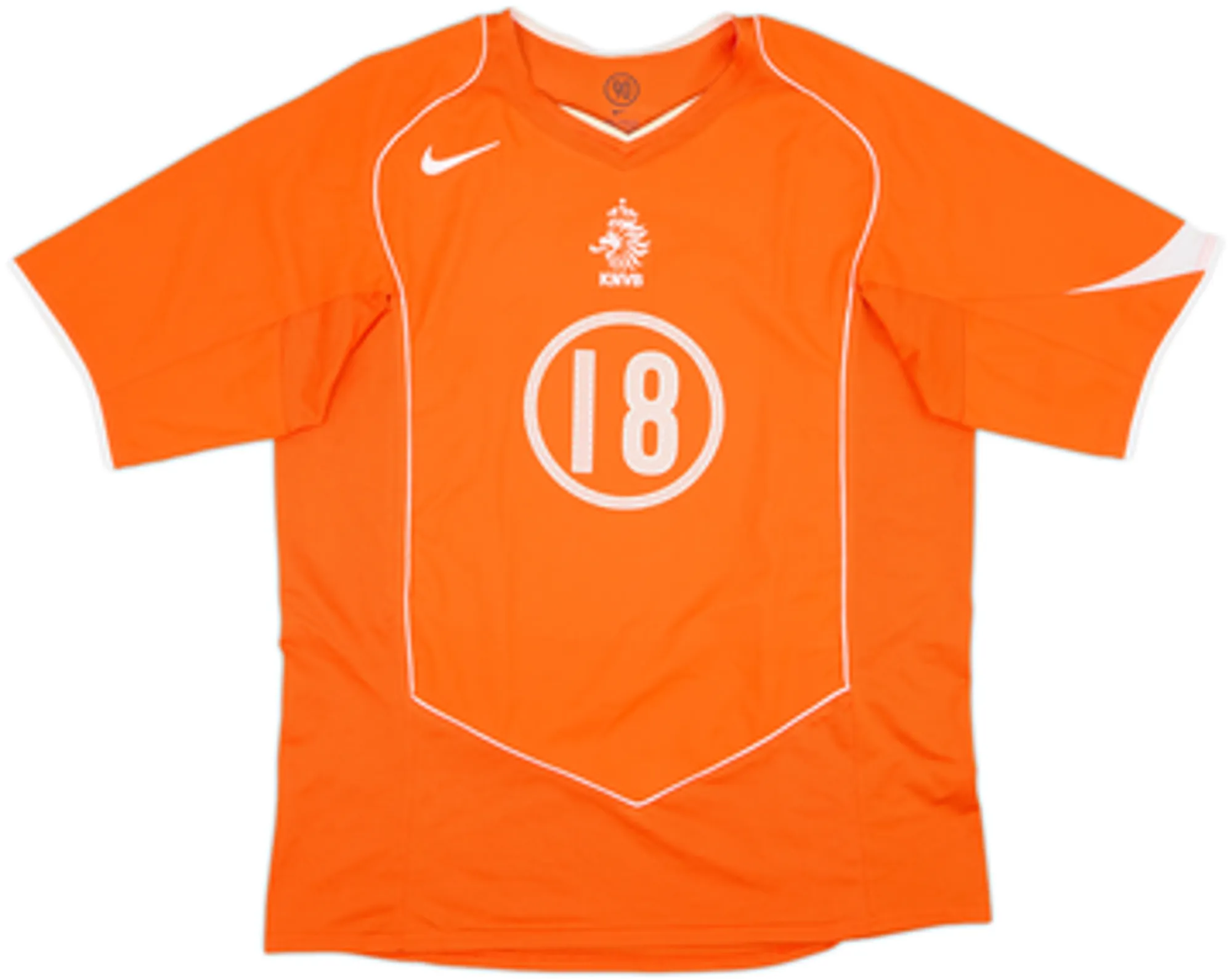 2004-06 Netherlands Signed Home Shirt Heitinga #18 - 8/10 - (L)