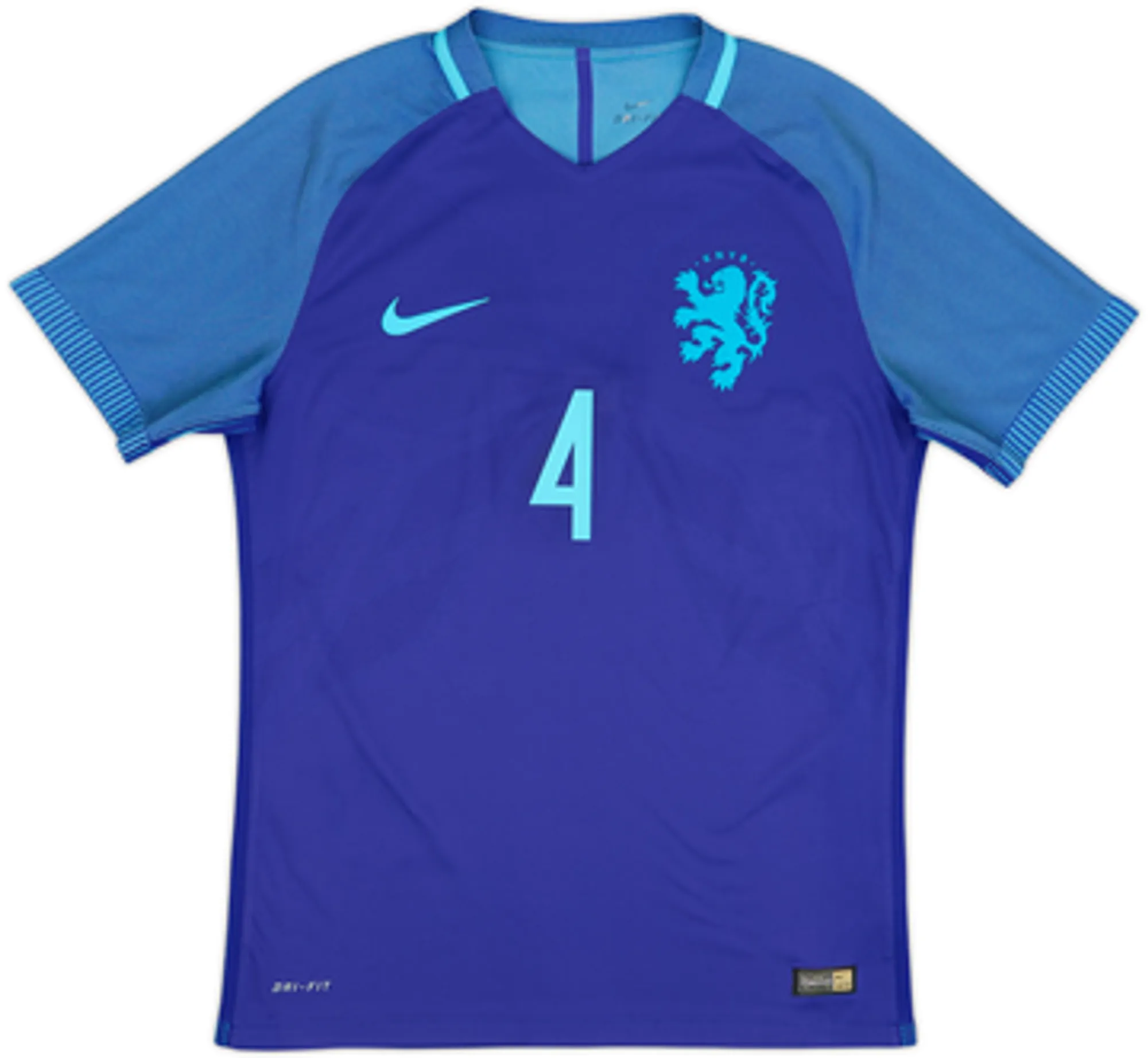 2016 Netherlands Authentic Away Shirt Virgil #4 - 6/10 - (M)