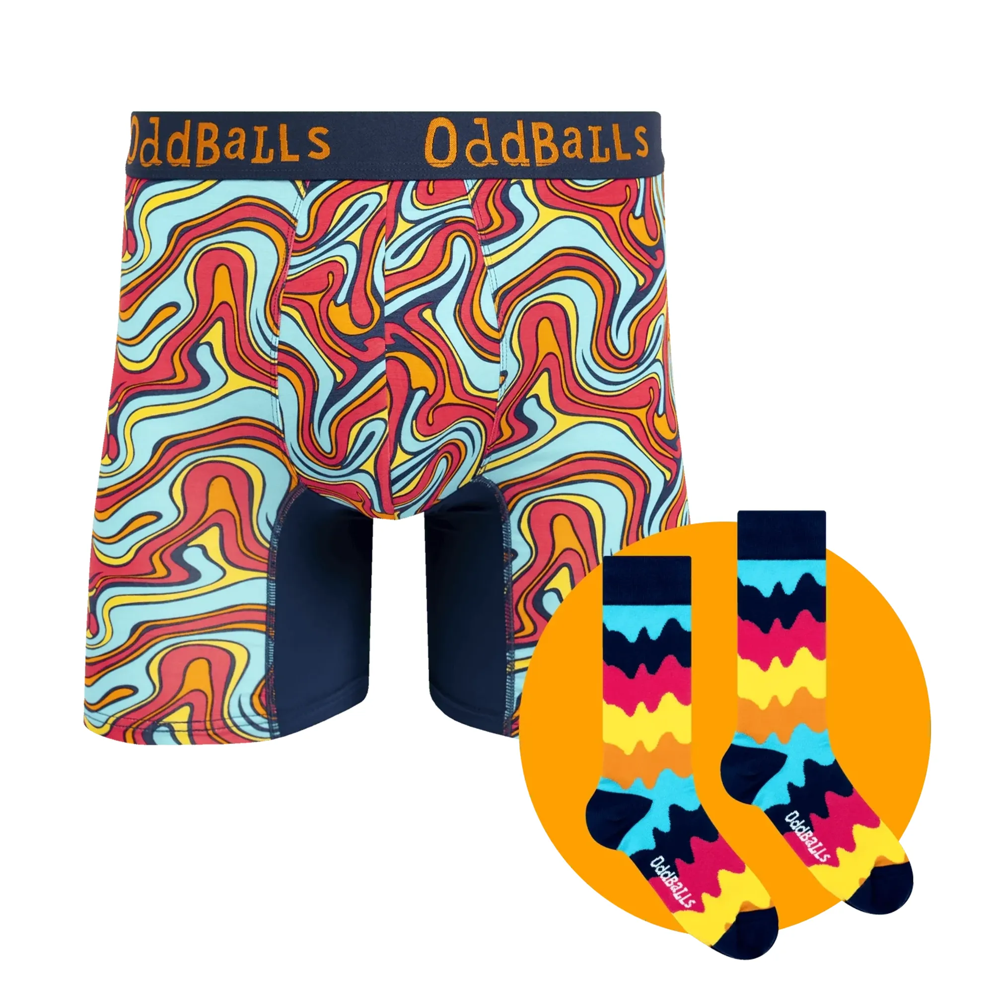 Shimmy - Mens Bamboo Boxer Shorts & Matching Sock