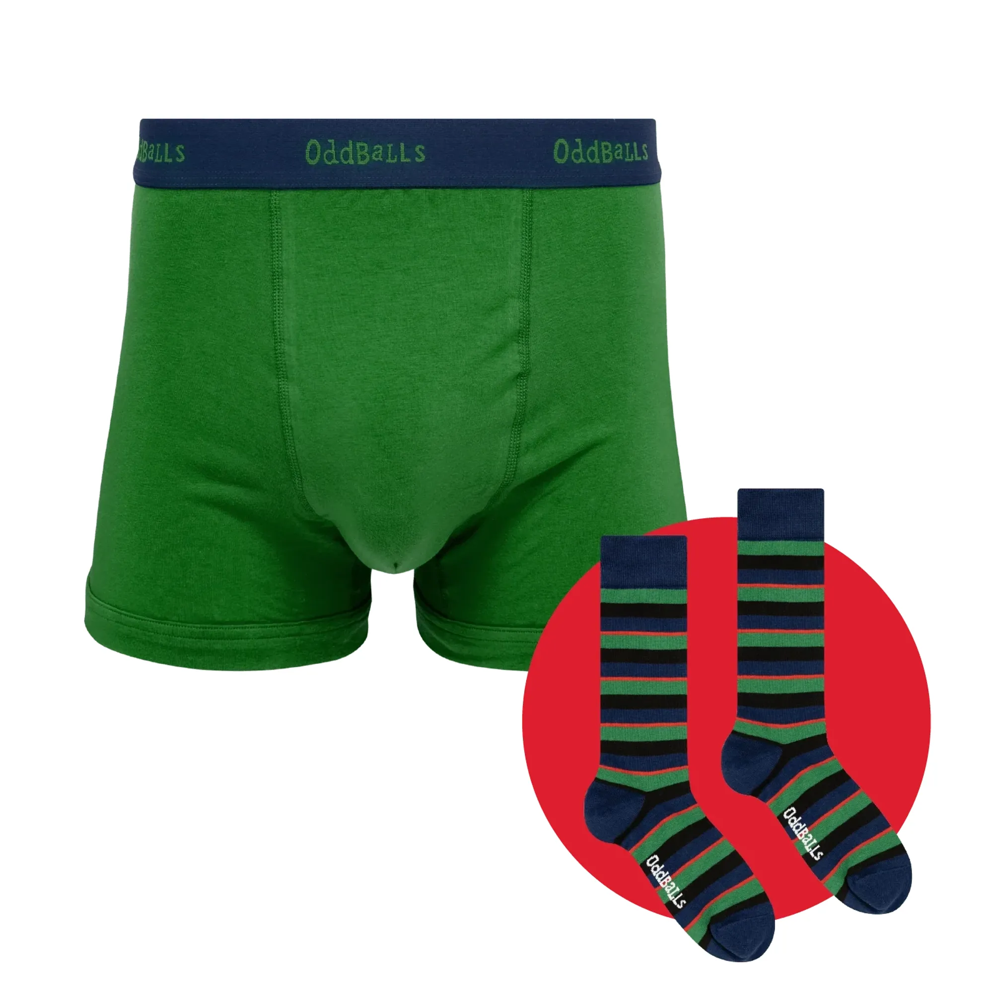 Thistle - Mens Cotton Boxer Shorts & Matching Sock