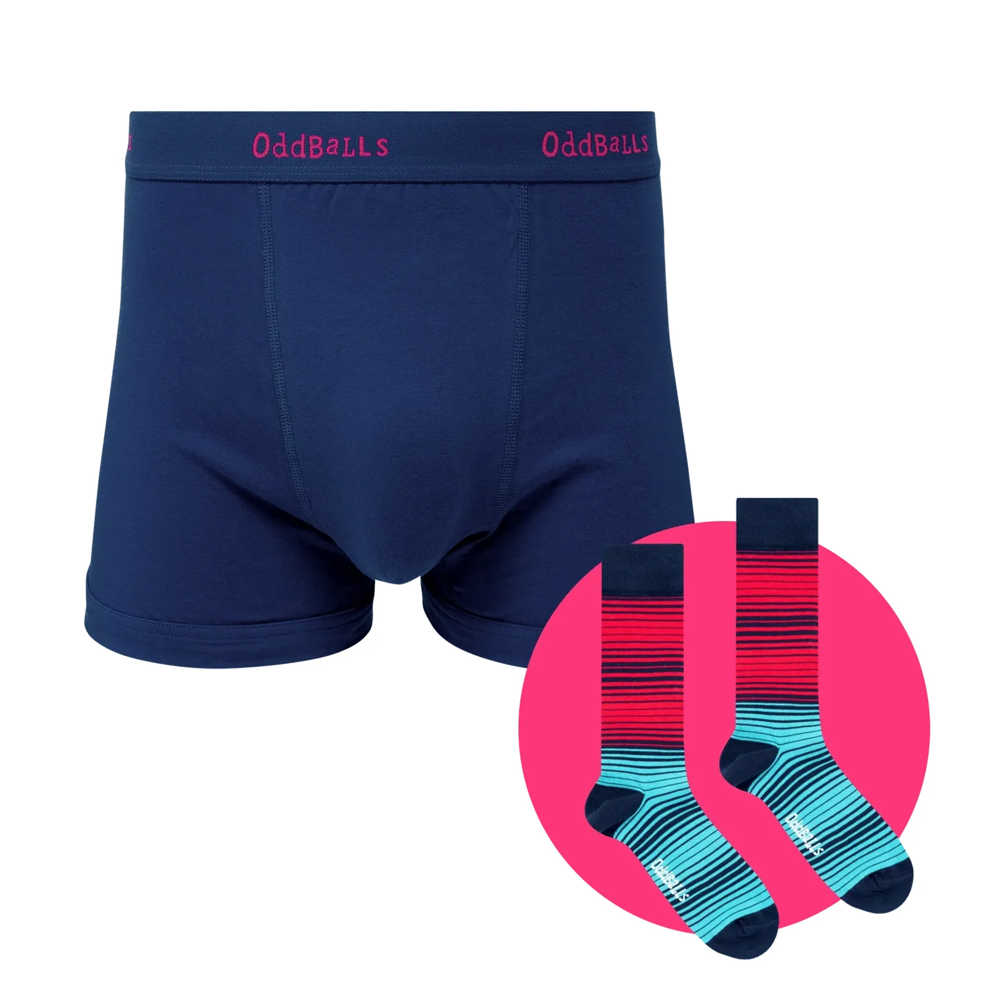 Abyss Bundle - Mens Cotton Boxer Shorts & Matching Sock