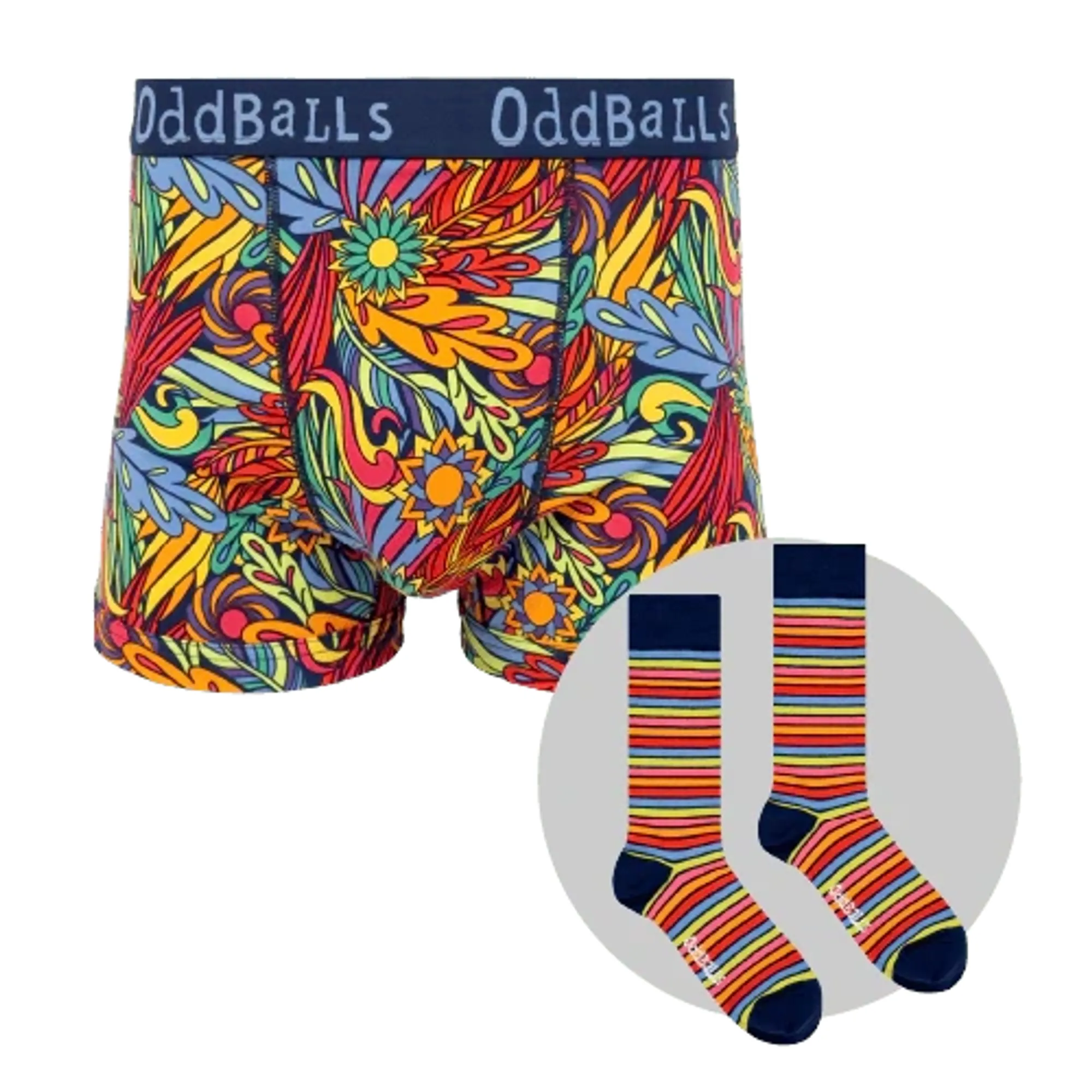 Wilderness Bundle - Mens Cotton Boxer Shorts & Matching Sock