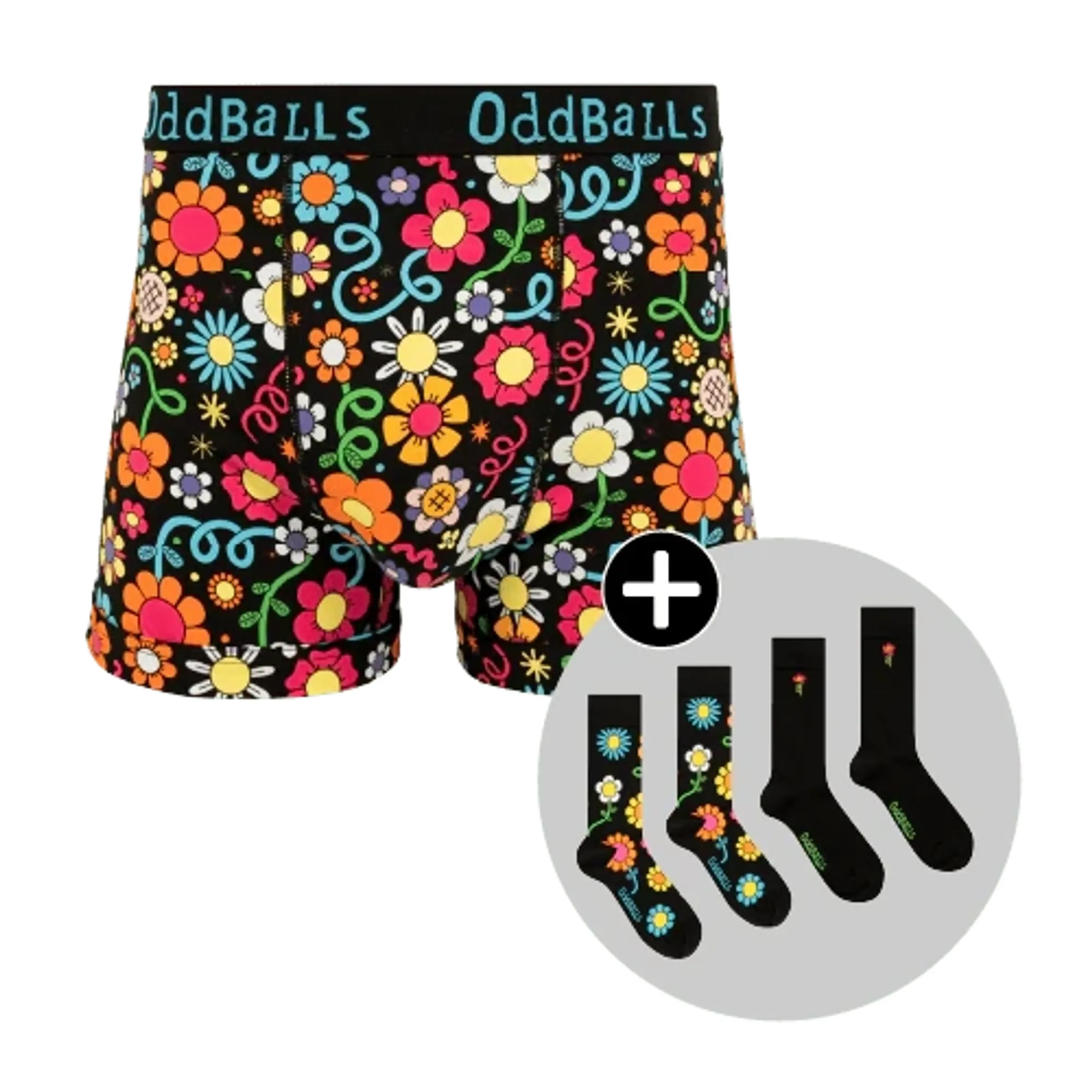 Petal Power Bundle - Mens Boxer Shorts & Matching Socks