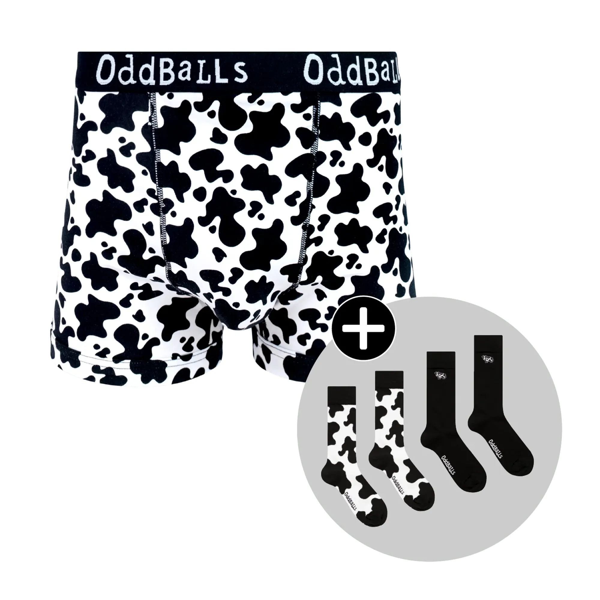 Fat Cow Bundle - Mens Boxer Shorts & Matching Socks
