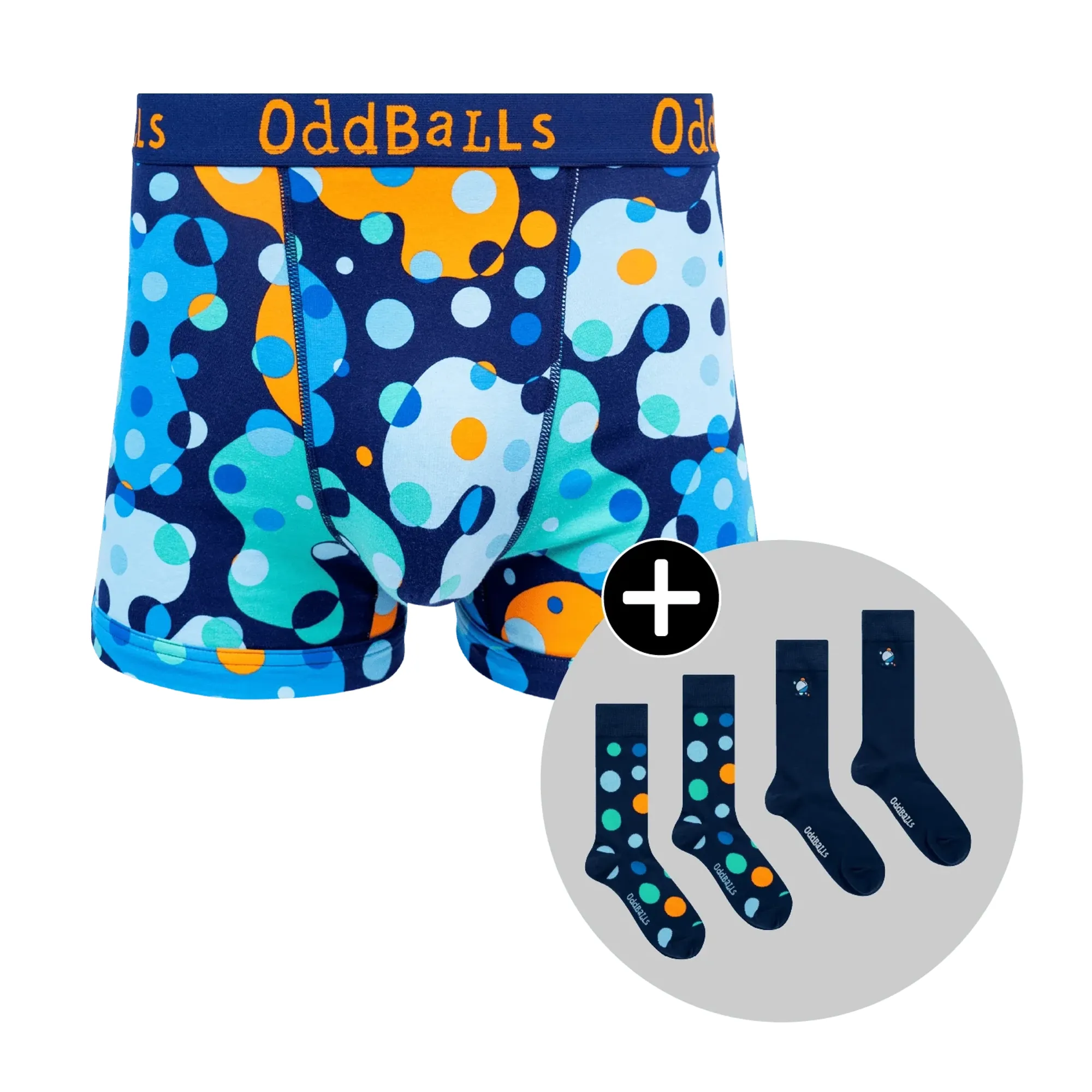 Space Balls Bundle - Mens Boxer Shorts & Matching Socks