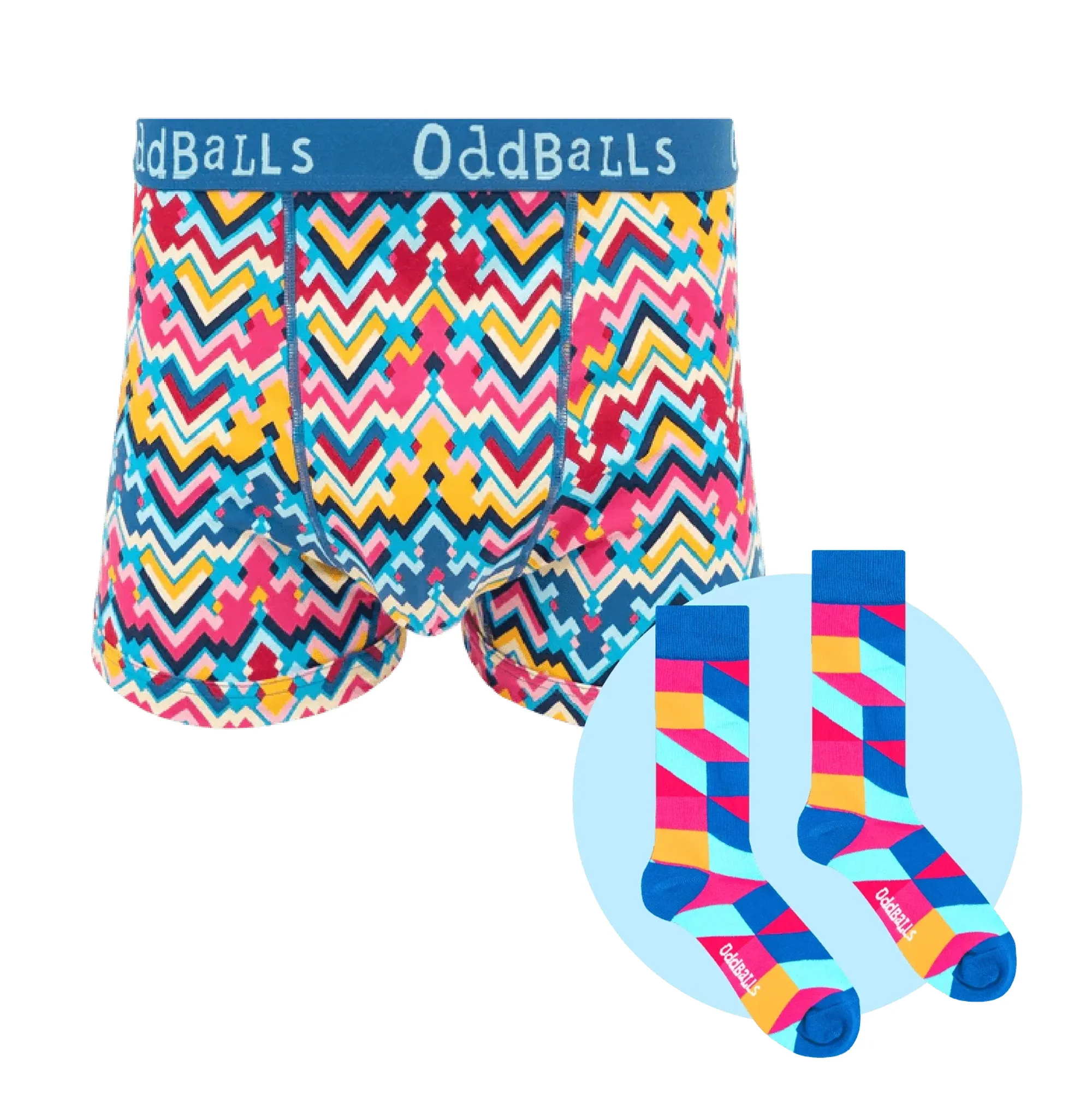 Summit - Mens Cotton Boxer Shorts & Matching Sock