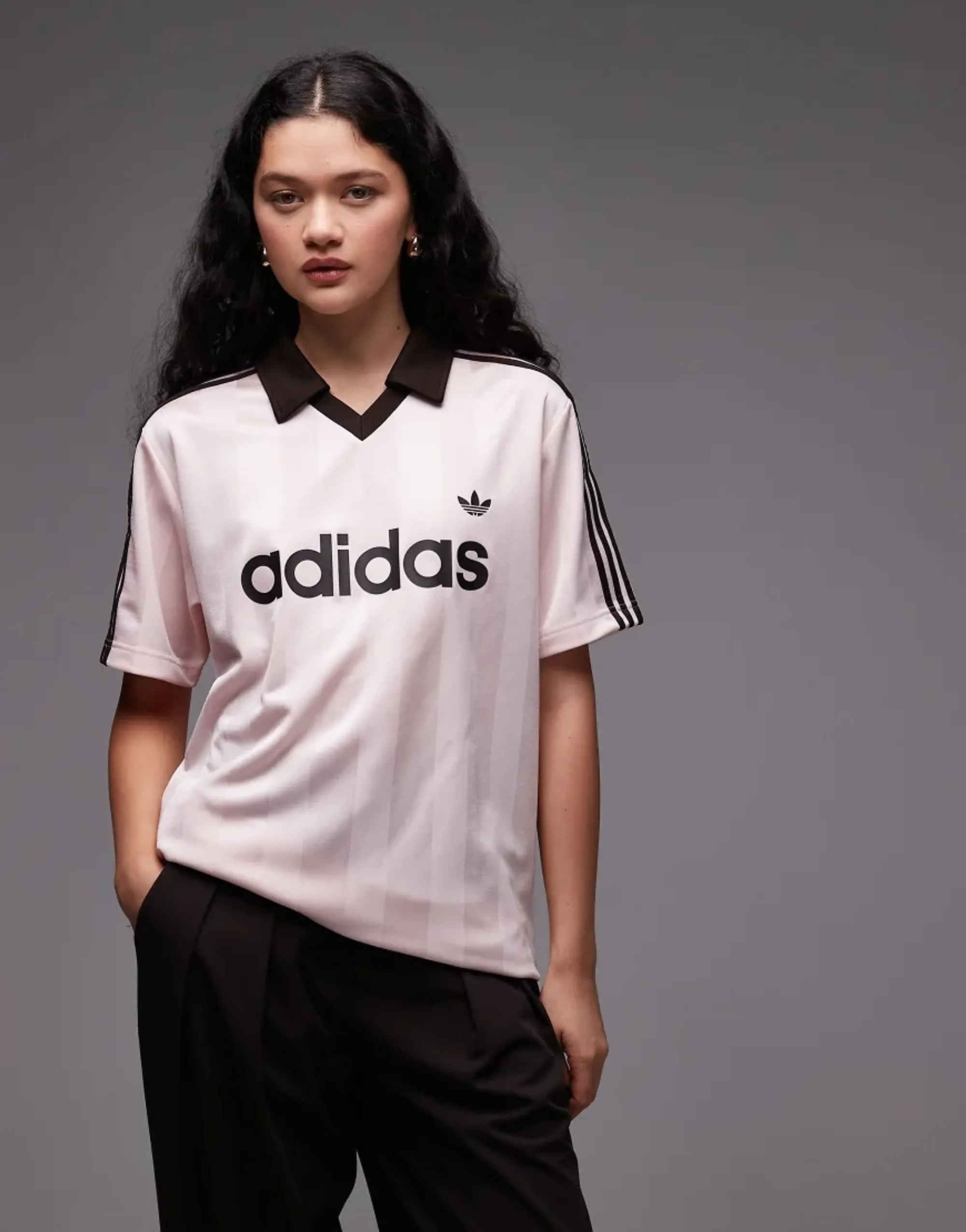 adidas Originals ARCHIVE COLLAR ENGINEERED JERSEY