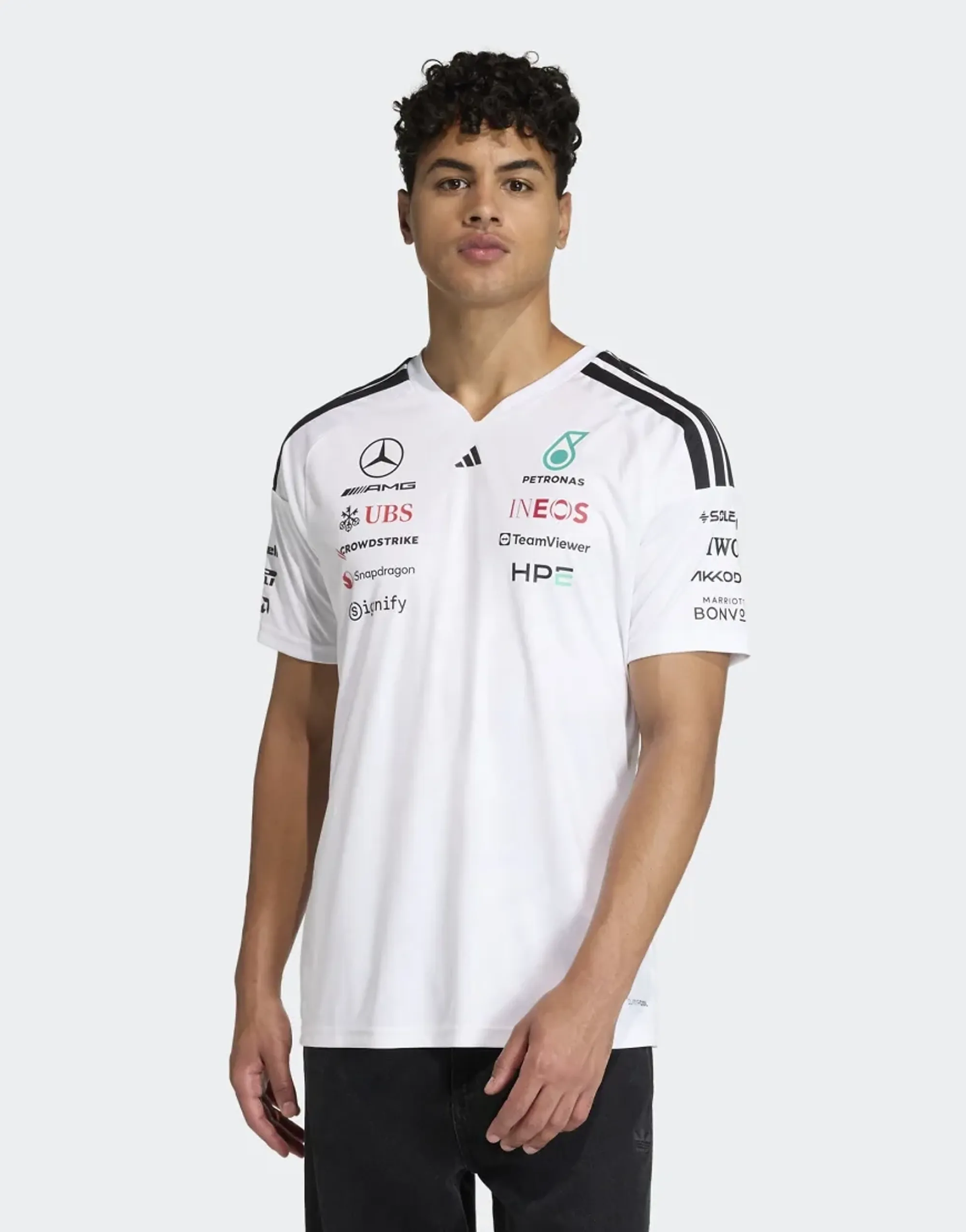 Adidas Performance Mercedes - Amg Petronas Formula 1 Team Driver Jersey In White