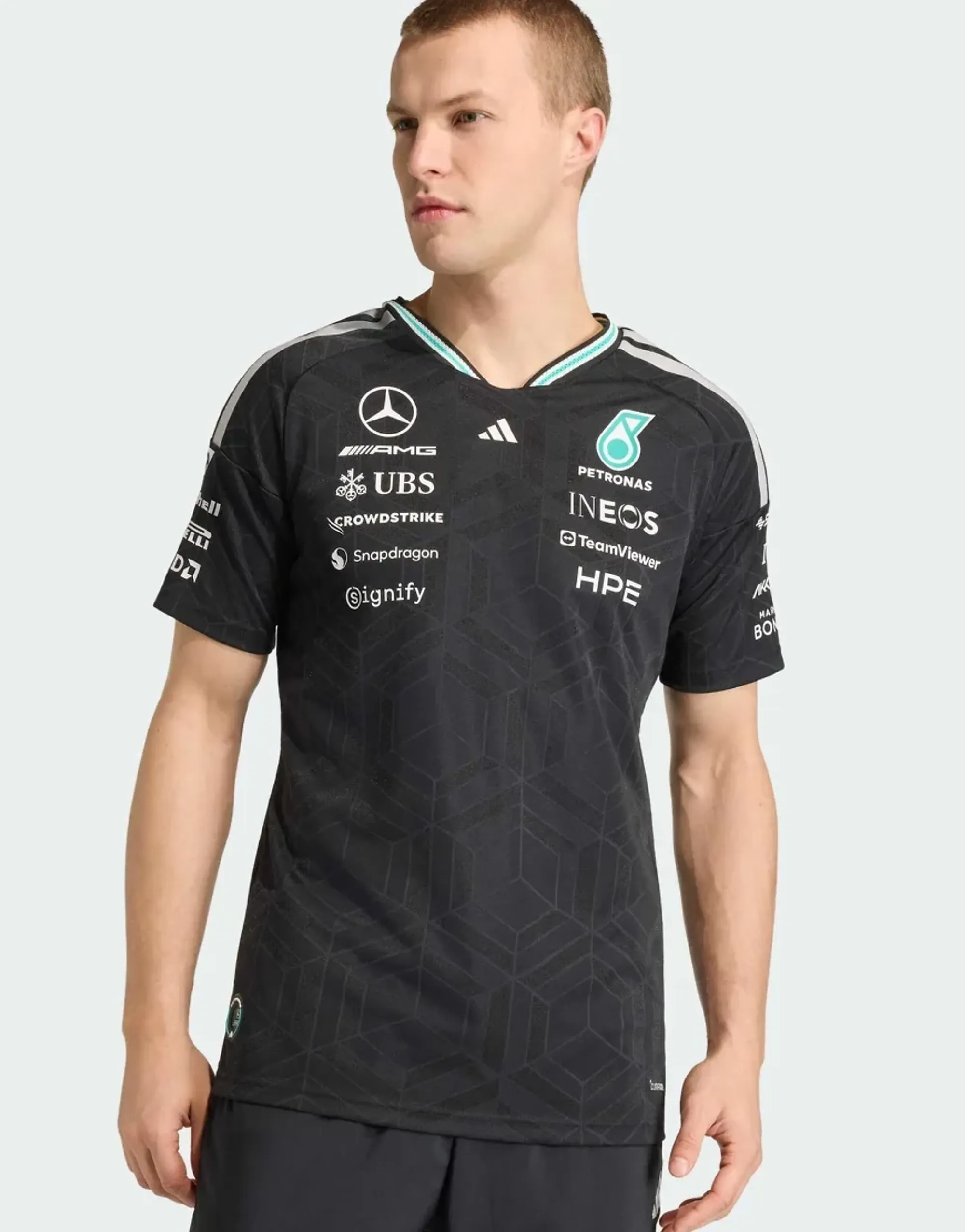 Mercedes AMG Petronas adidas Authentic Team Driver T-Shirt - Black