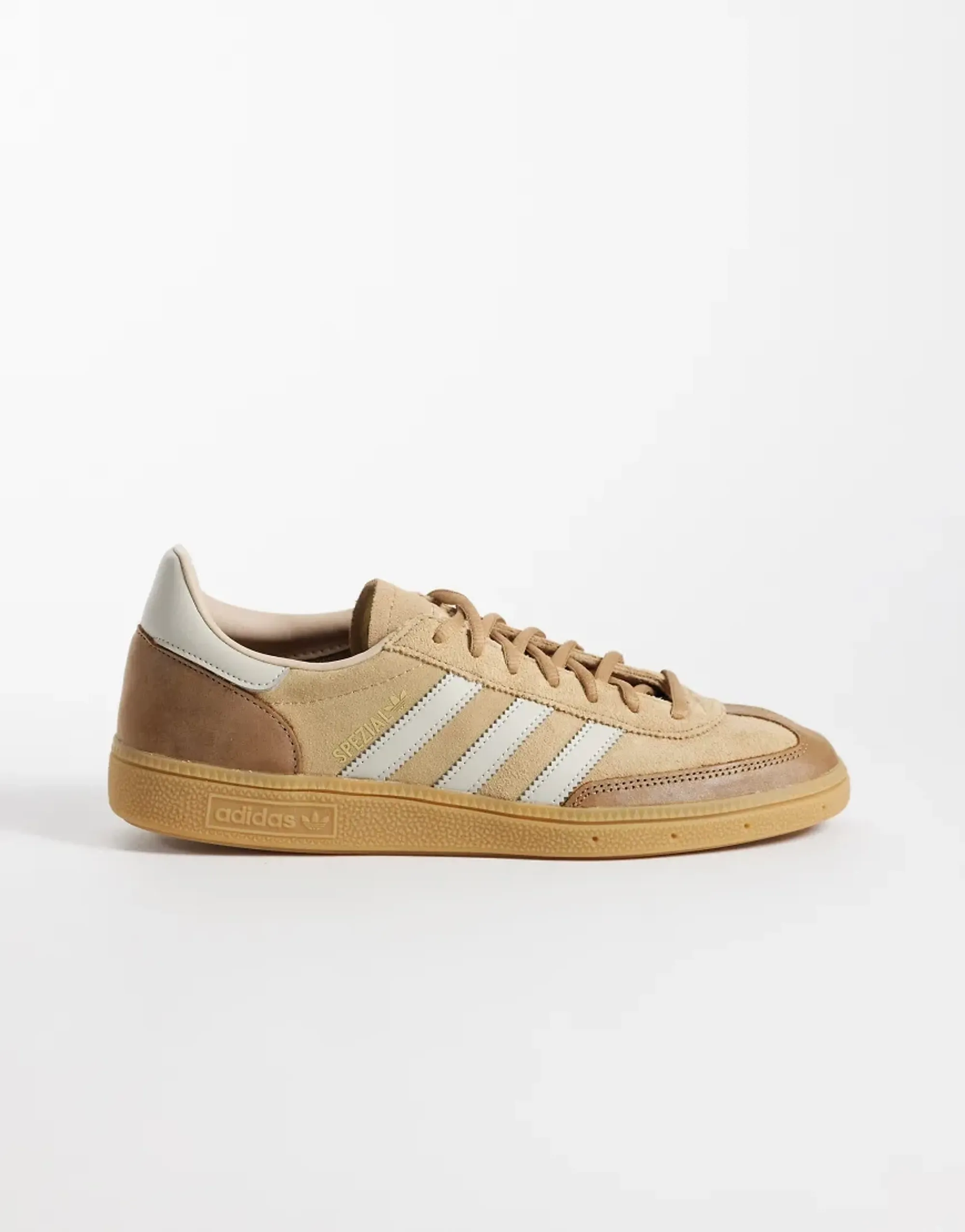Adidas Originals Handball Spezial Trainers In Camel And Grey With Gum Sole-Neutral
