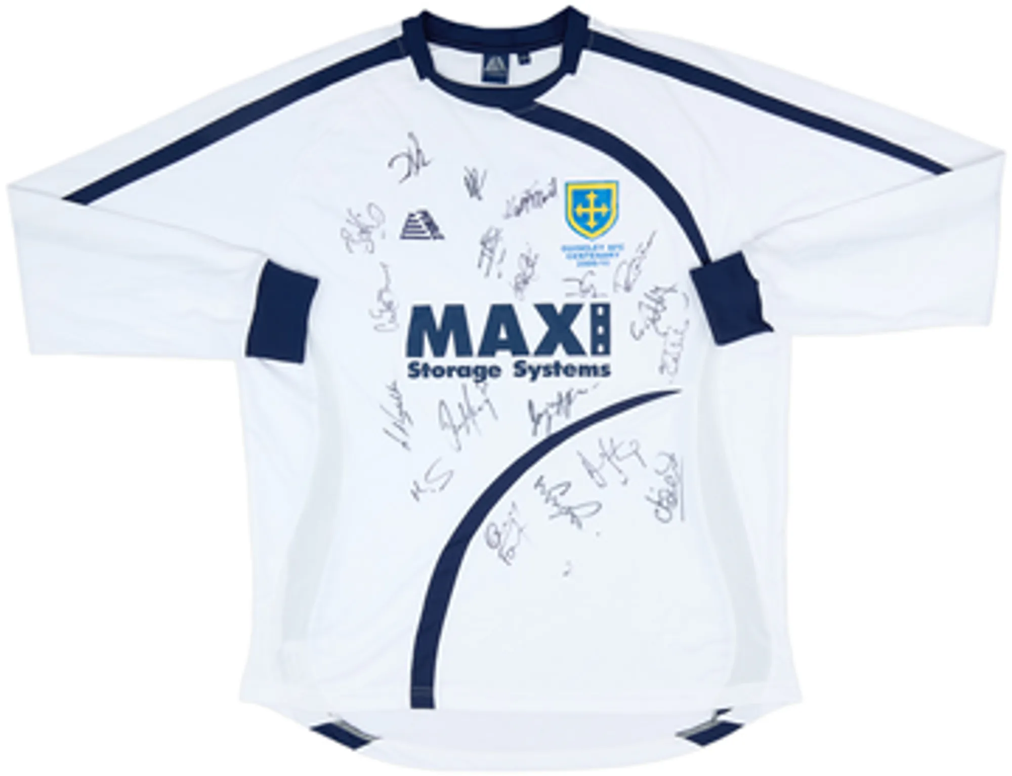 2009-10 Guiseley AFC Squad Signed Centenary Home L/S Shirt - 8/10 - (L)
