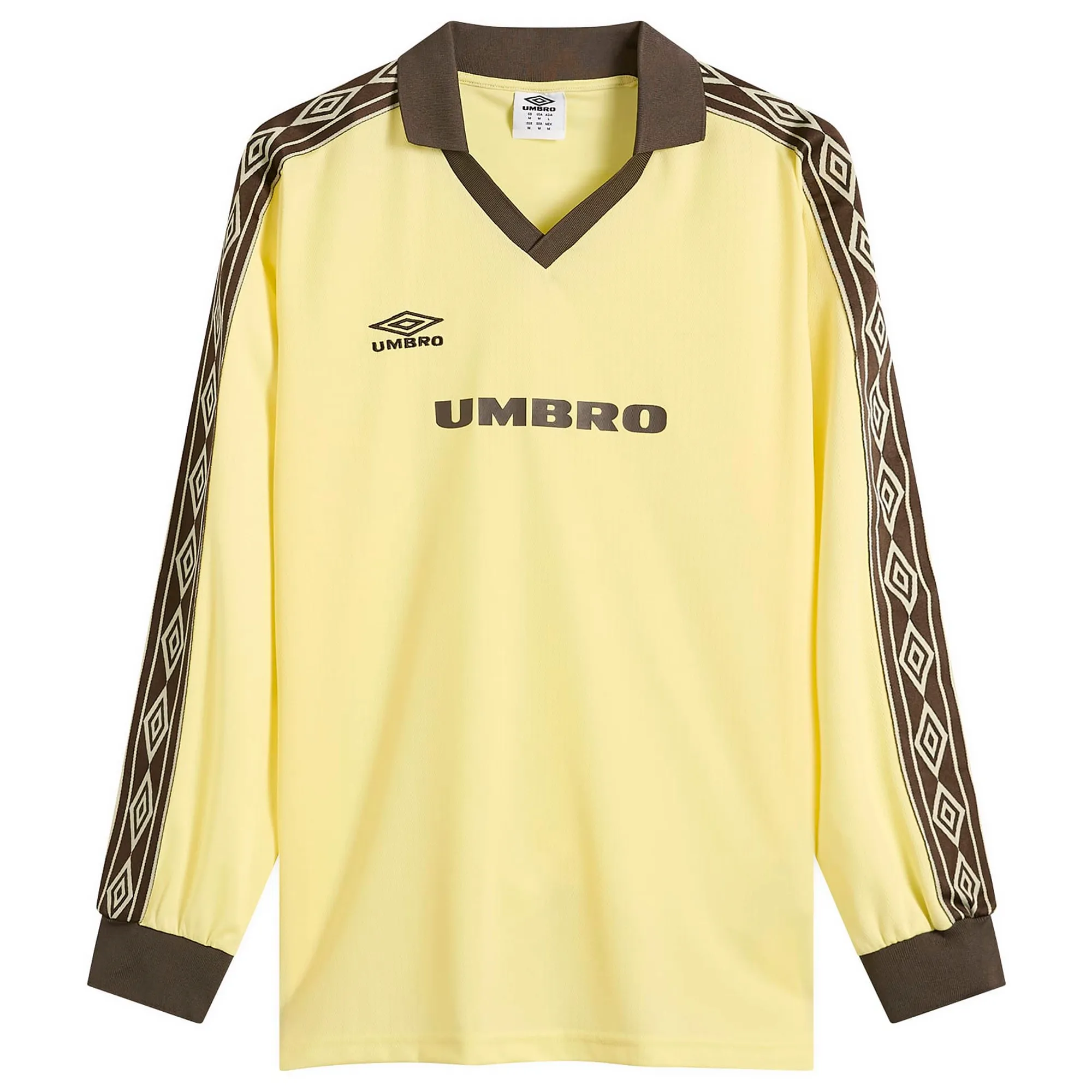 Umbro Men's Taped Long Sleeve Jersey Lemonade/Demitasse
