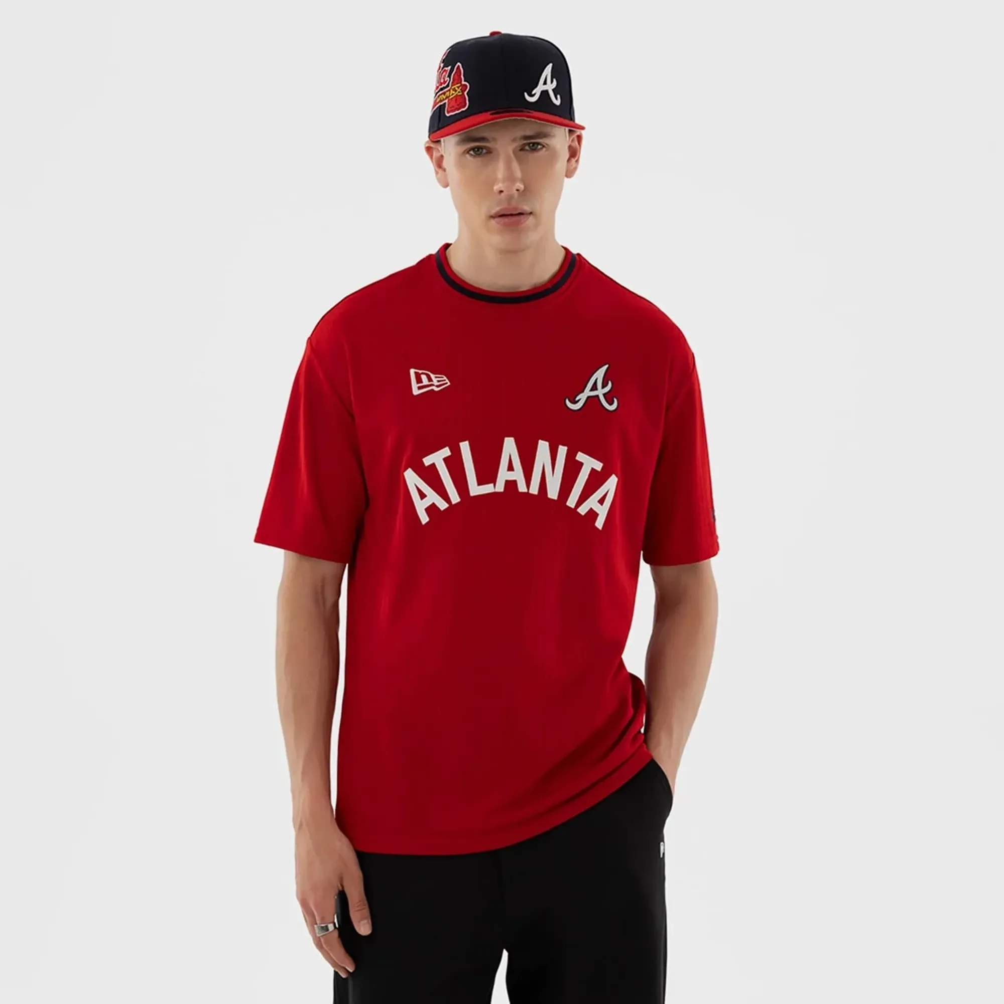 Atlanta Braves MLB Red Oversized T-Shirt New Era Cap adult unisex