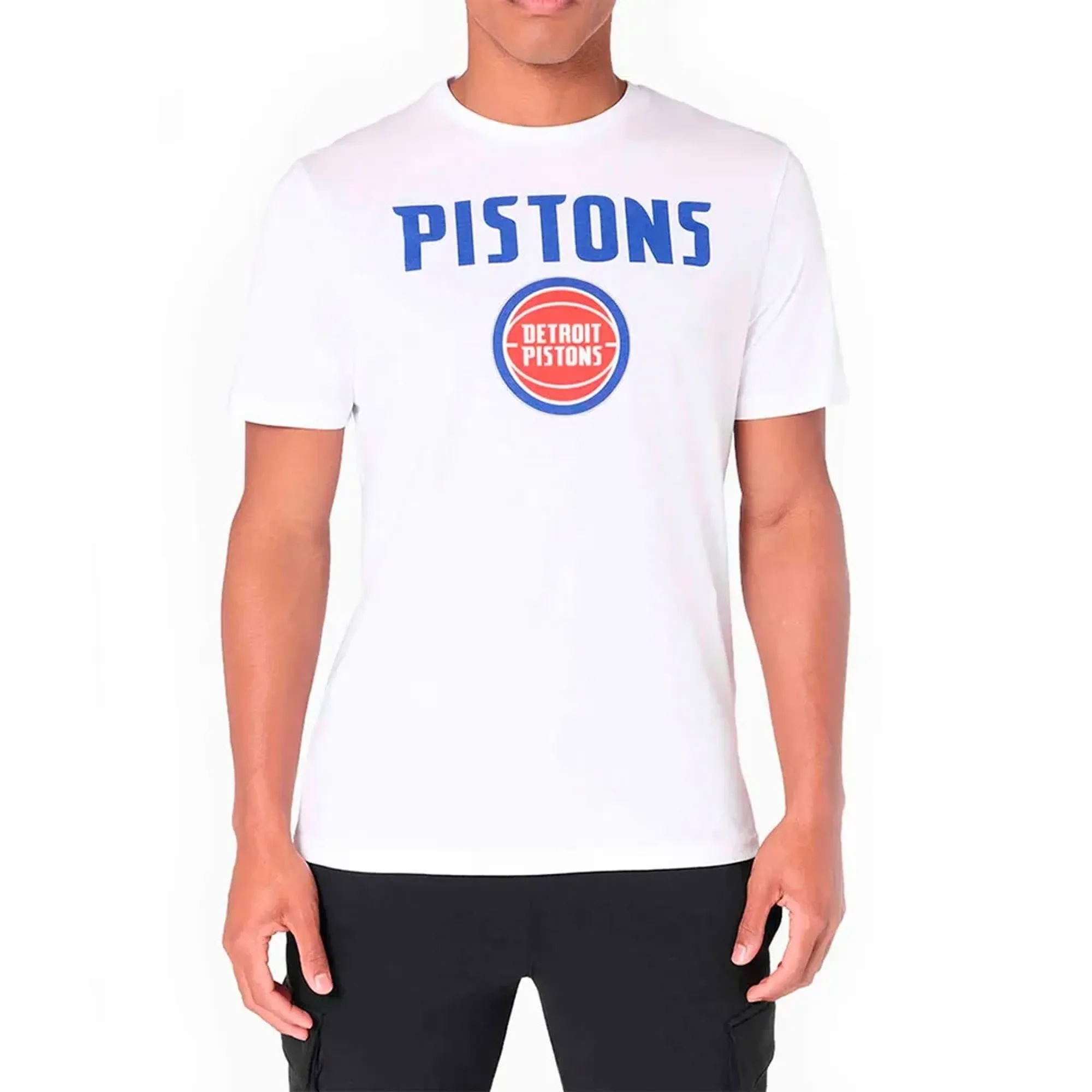 Detroit Pistons NBA White T-Shirt New Era Cap adult unisex