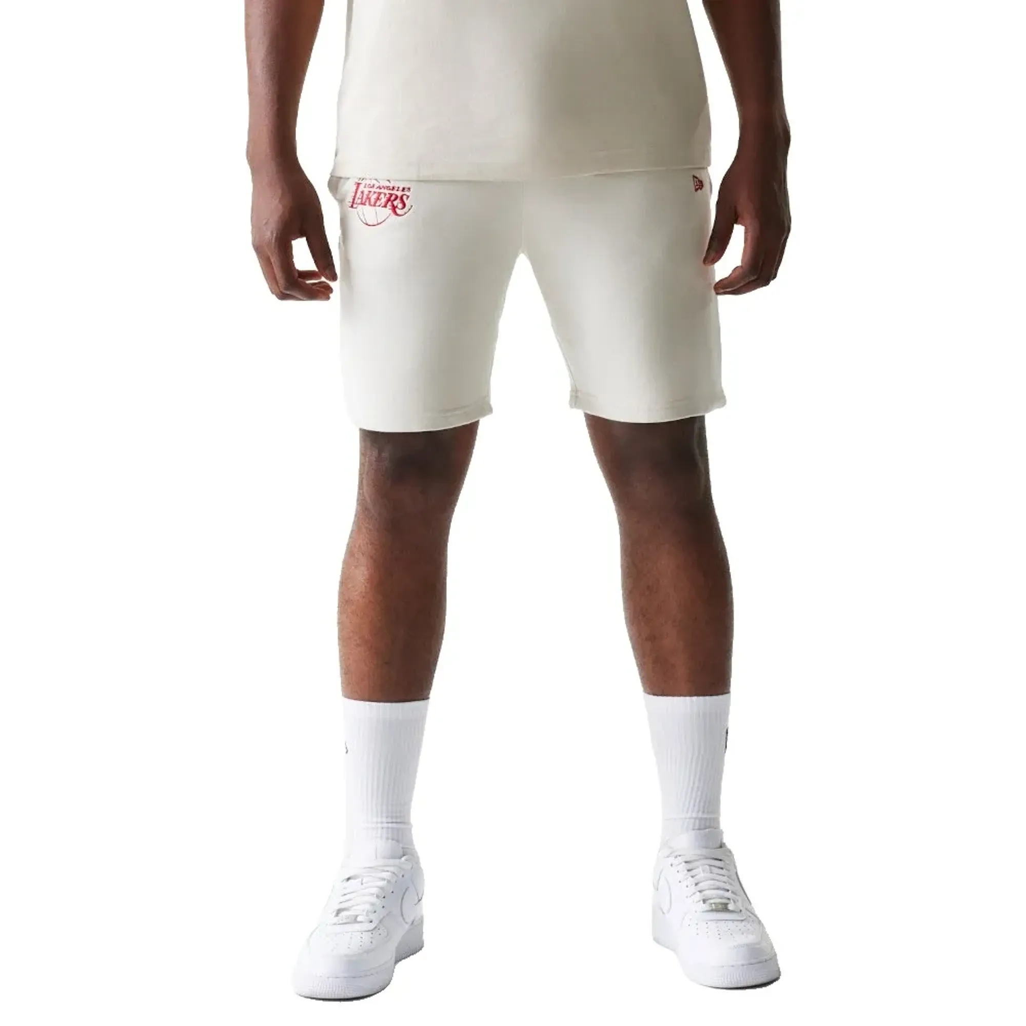 LA Lakers NBA League Essential Cream Shorts New Era Cap adult unisex