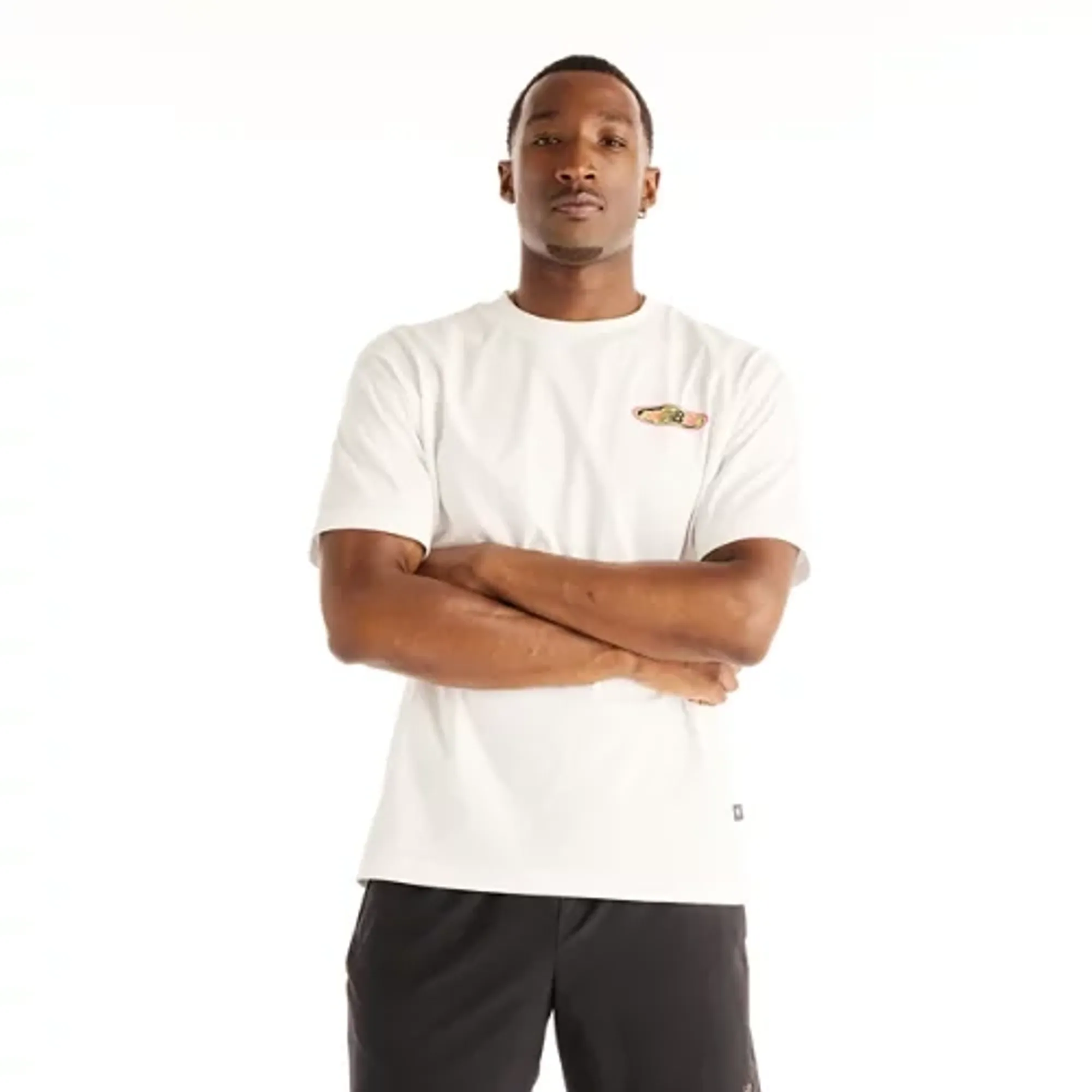 New Balance Men's Heat Map Forward Thinker T-Shirt in White Cotton