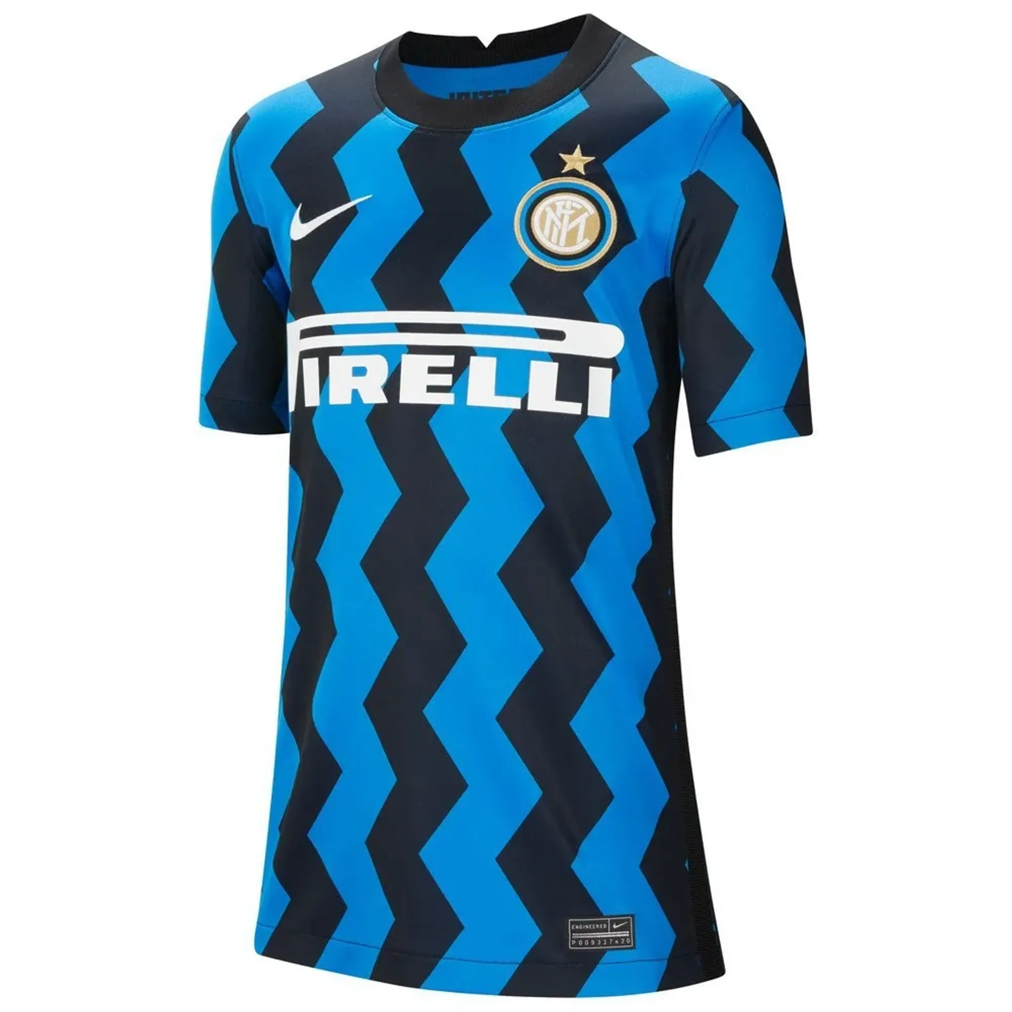 Nike Inter Fc 20/21 Breathe Stadium Home Short Sleeve Junior T-shirt