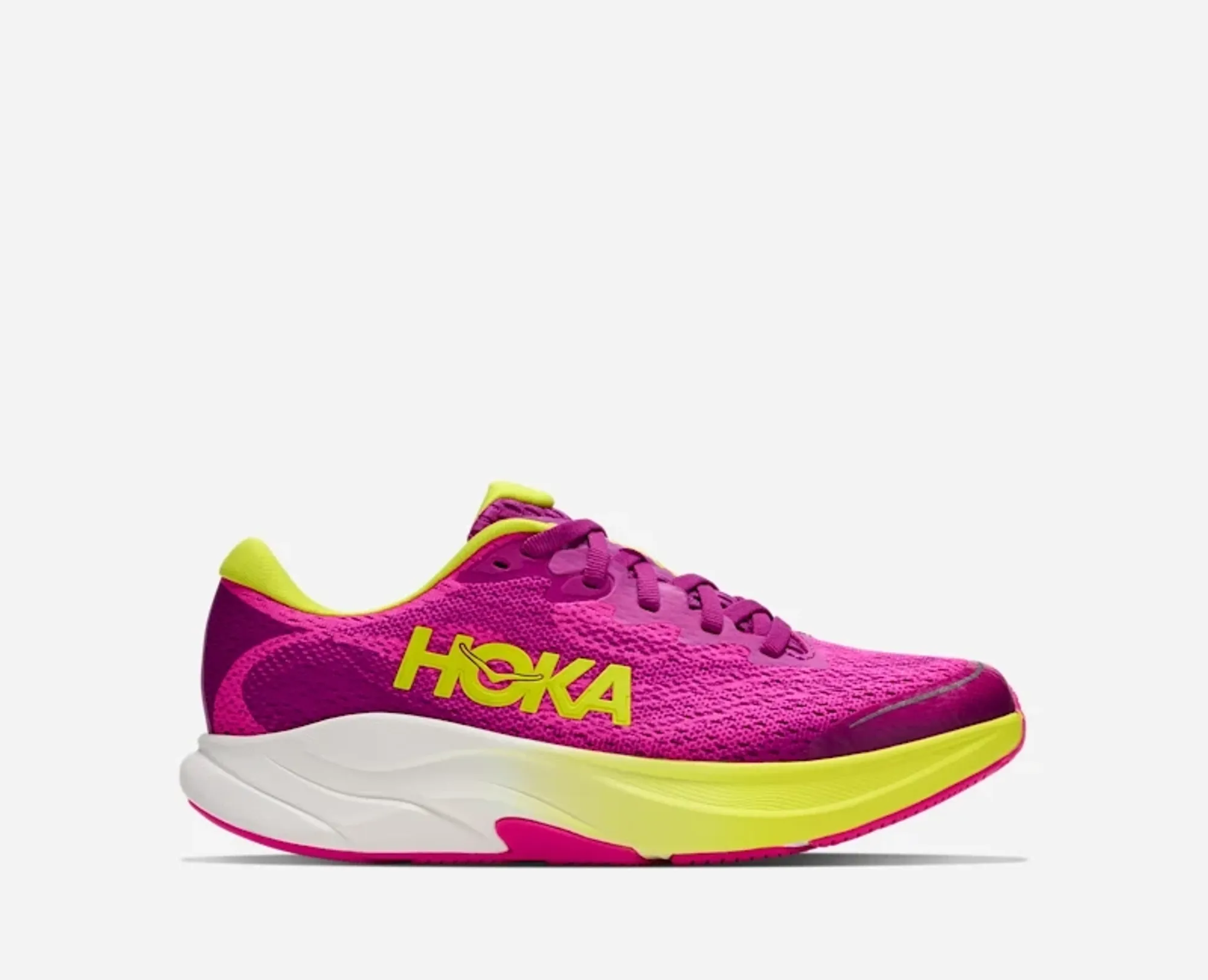 Hoka Kid's Rincon 4 Road Running Shoes In Fuchsia/Fuchsia