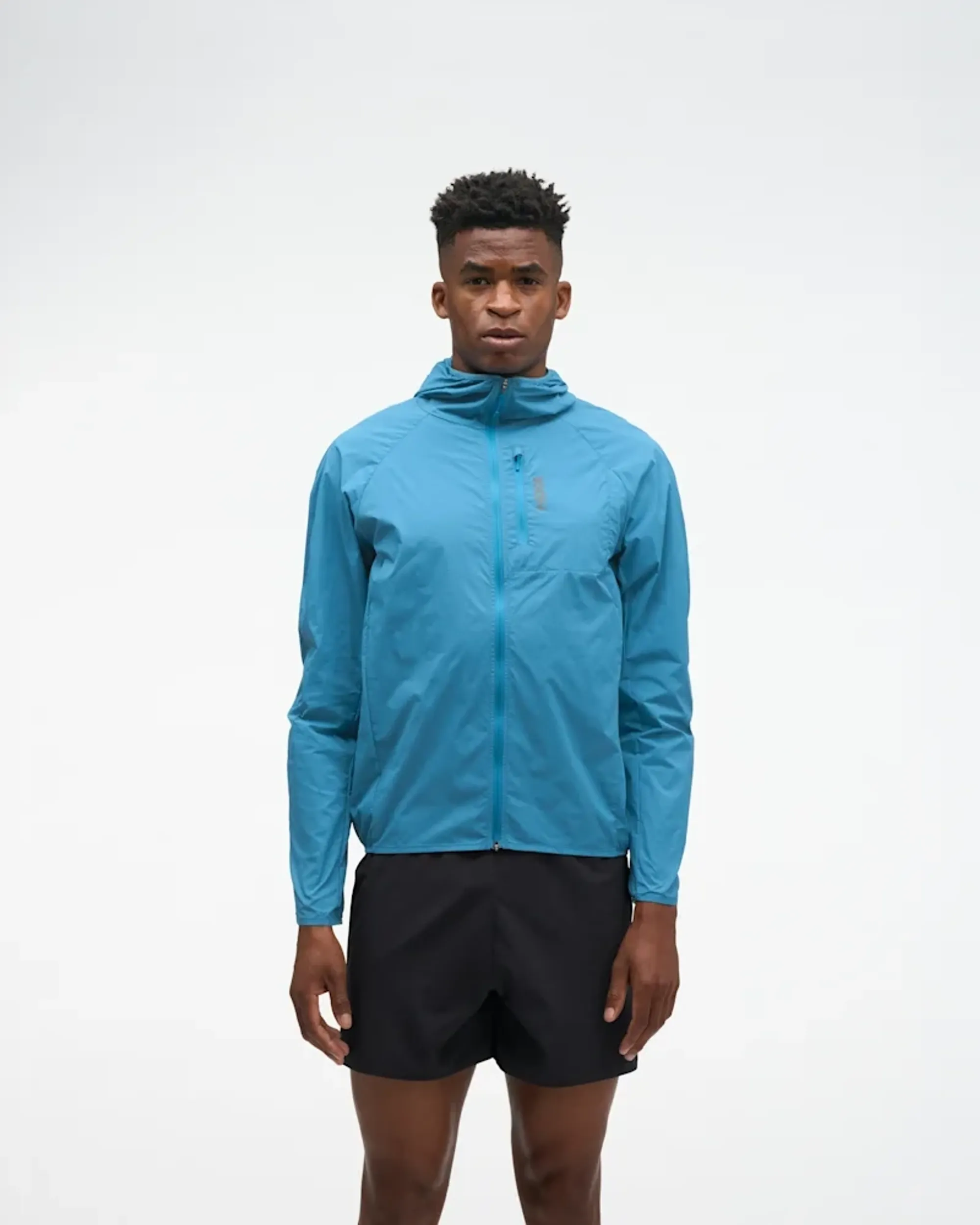 Hoka Men's Skyflow Wind Jacket In Night Glow Blue